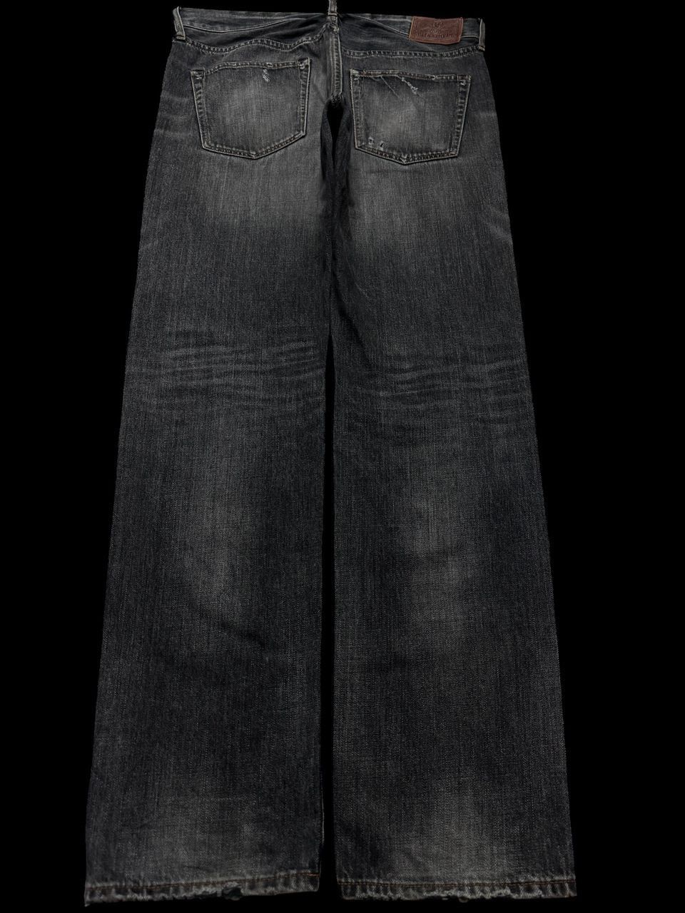 💥Sick💥90s Style Back Number Whisker Distress Ripped Jeans