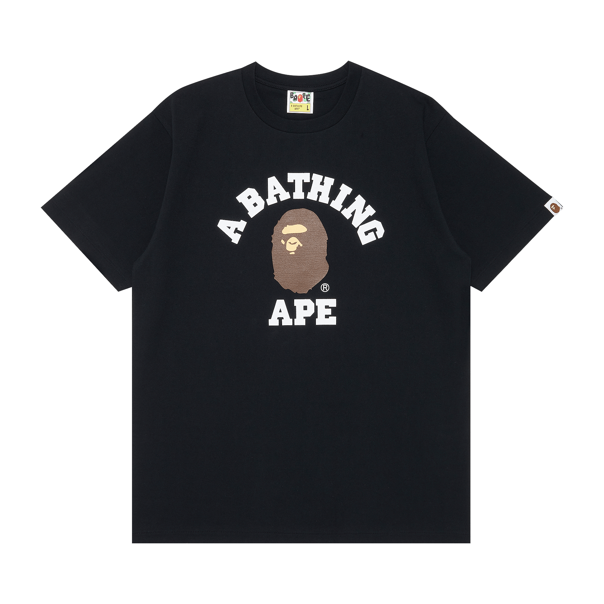 image of Bape College Tee Black, Men's (Size Small)