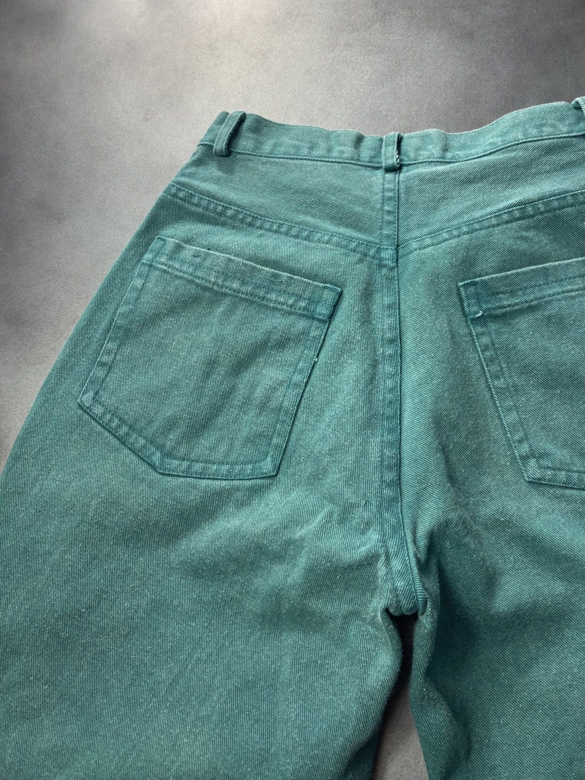 Vintage Vintage Jeans Shorts 90s Green Denim Faded Vintage Jorts Size US 27 - 6 Thumbnail