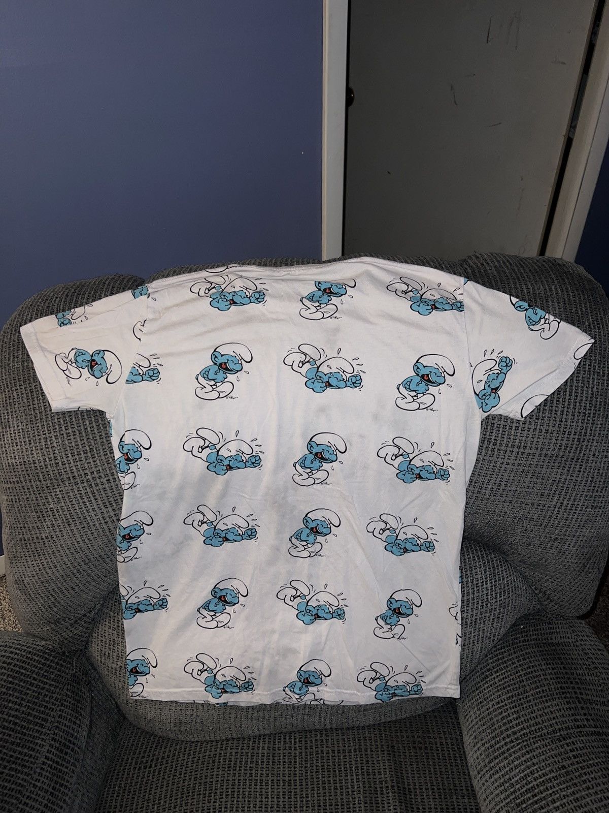 Hypebeast The Smurfs Smurf All-Over Tee Size US L / EU 52-54 / 3 - 3 Thumbnail