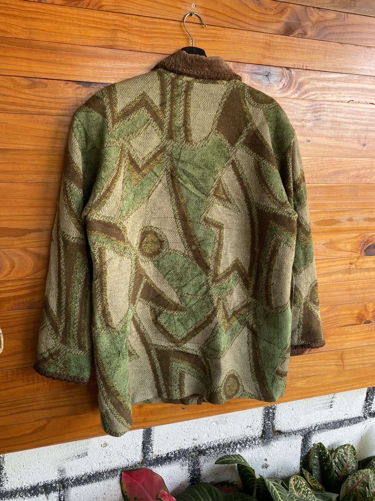 Japanese Brand Vintage En Lain “For High Style Abstract Pattern Wool Jacket Size L / US 10 / IT 46 - 15 Thumbnail