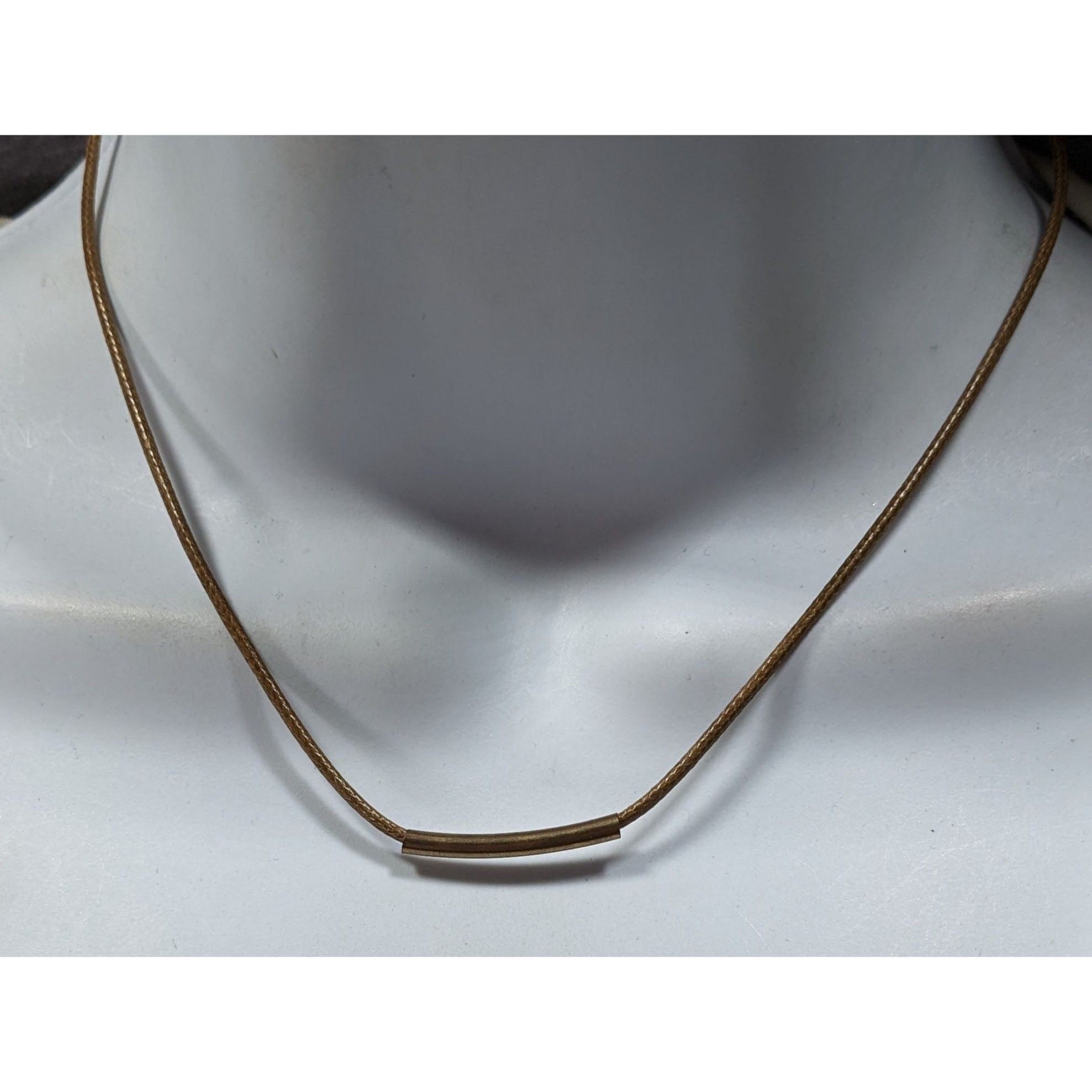 Other Minimalist Bohemian Copper Tube Accent On Brown Cord Size ONE SIZE - 5 Thumbnail
