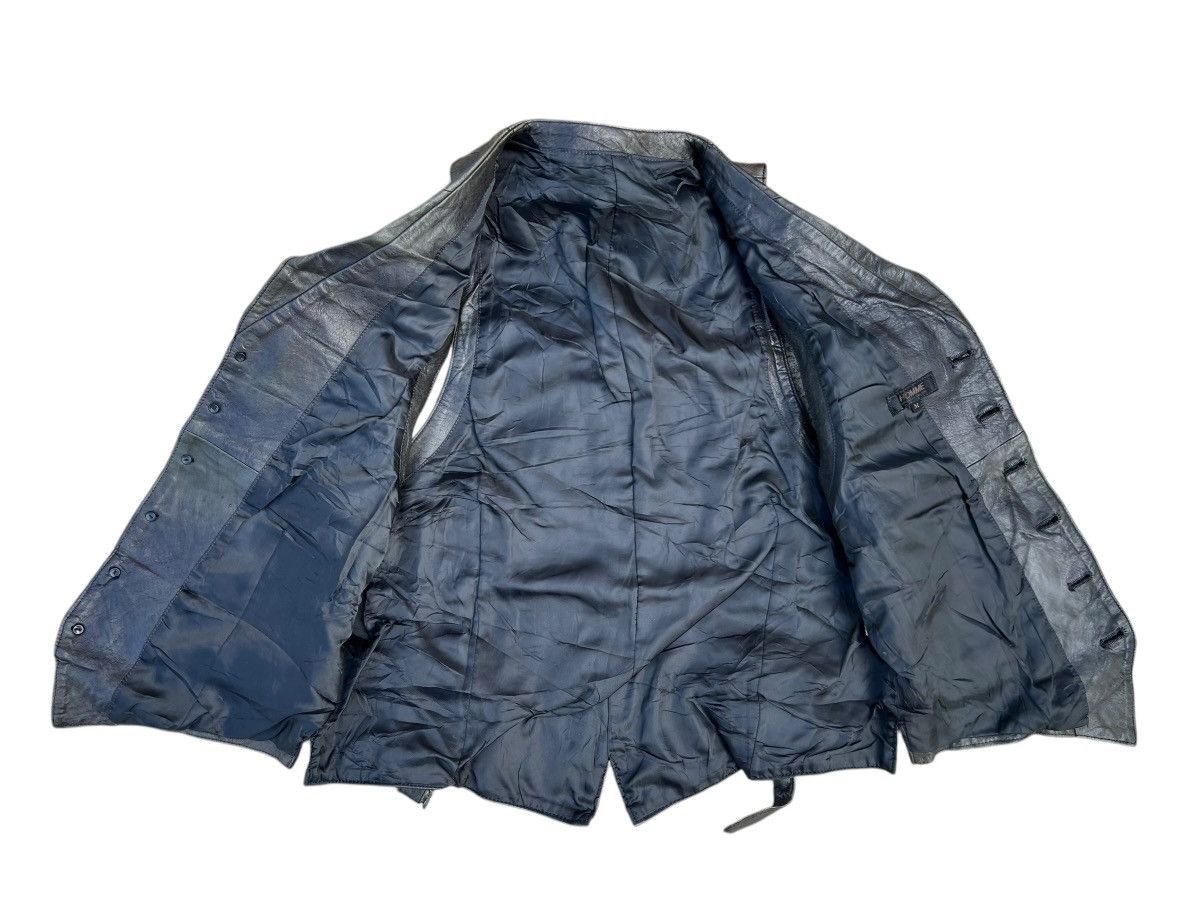 Comme des Garcons Vintage 80s 90s Homme CDG Patina Black Leather Vest Size US S / EU 44-46 / 1 - 4 Thumbnail