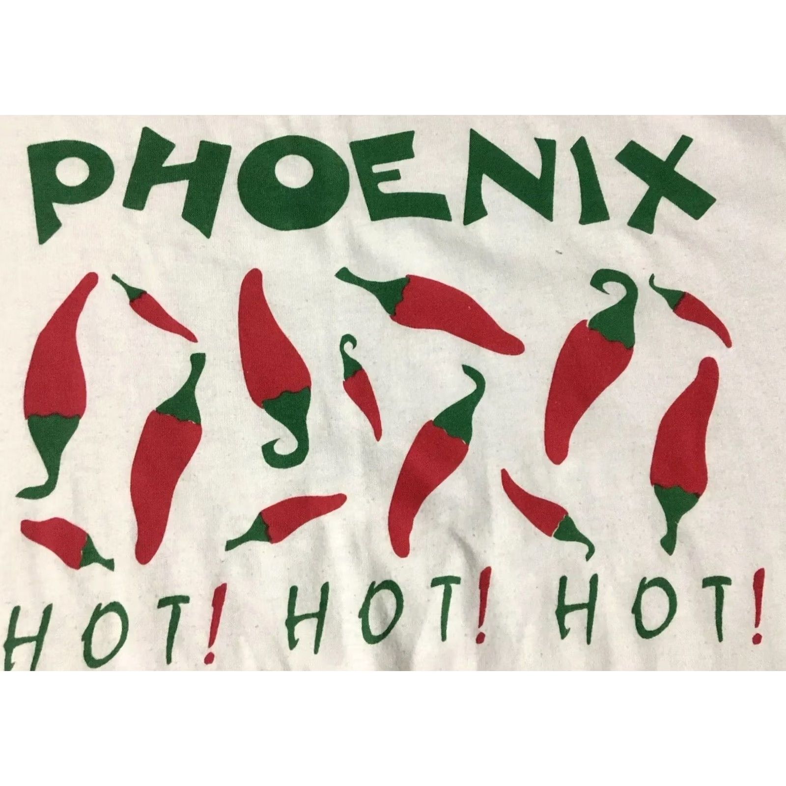 Hanes VINTAGE 90s Phoenix Arizona Chili Pepper Shirt M White Hanes T-Shirt Mens Short Sleeve Funny Retro Southwestern AZ Sun Graphic USA Sedona Suns AZ Size US M / EU 48-50 / 2 - 2 Thumbnail