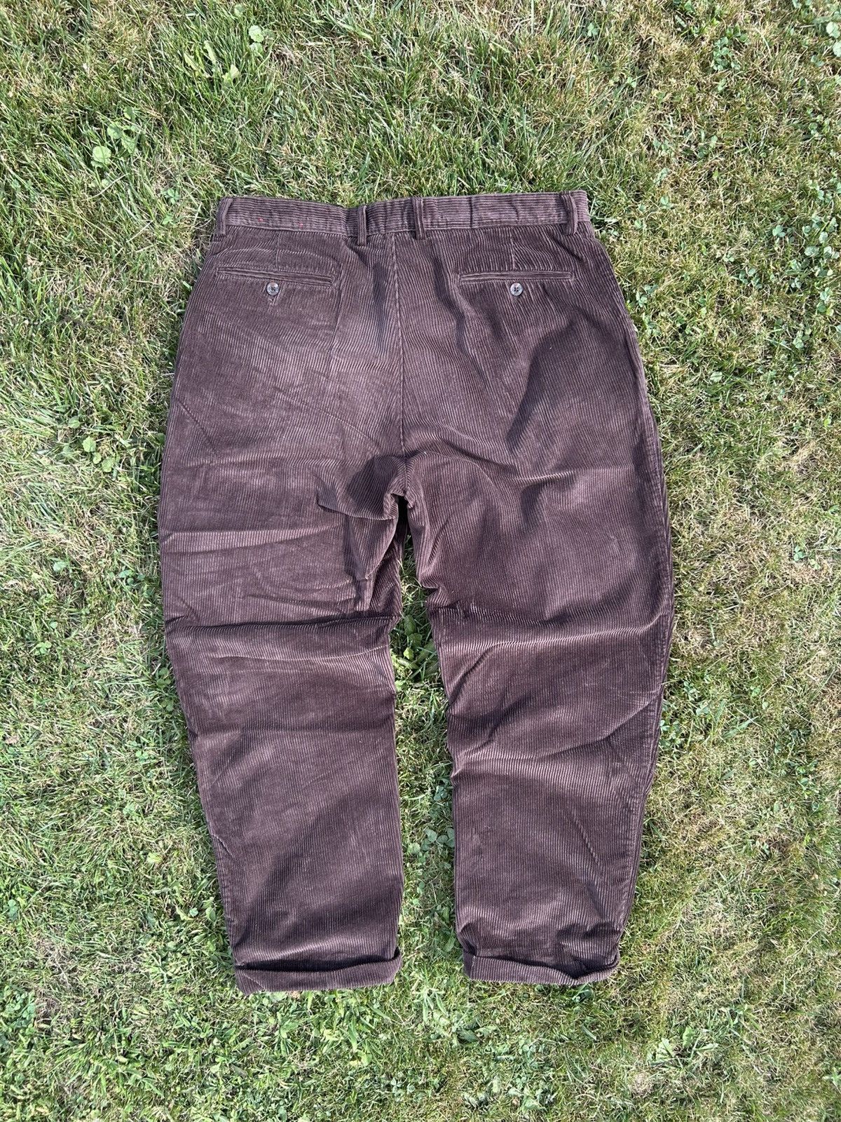 Oleg Cassini Vintage Mocha Corduroy Casual Pants Size US 38 / EU 54 - 4 Thumbnail