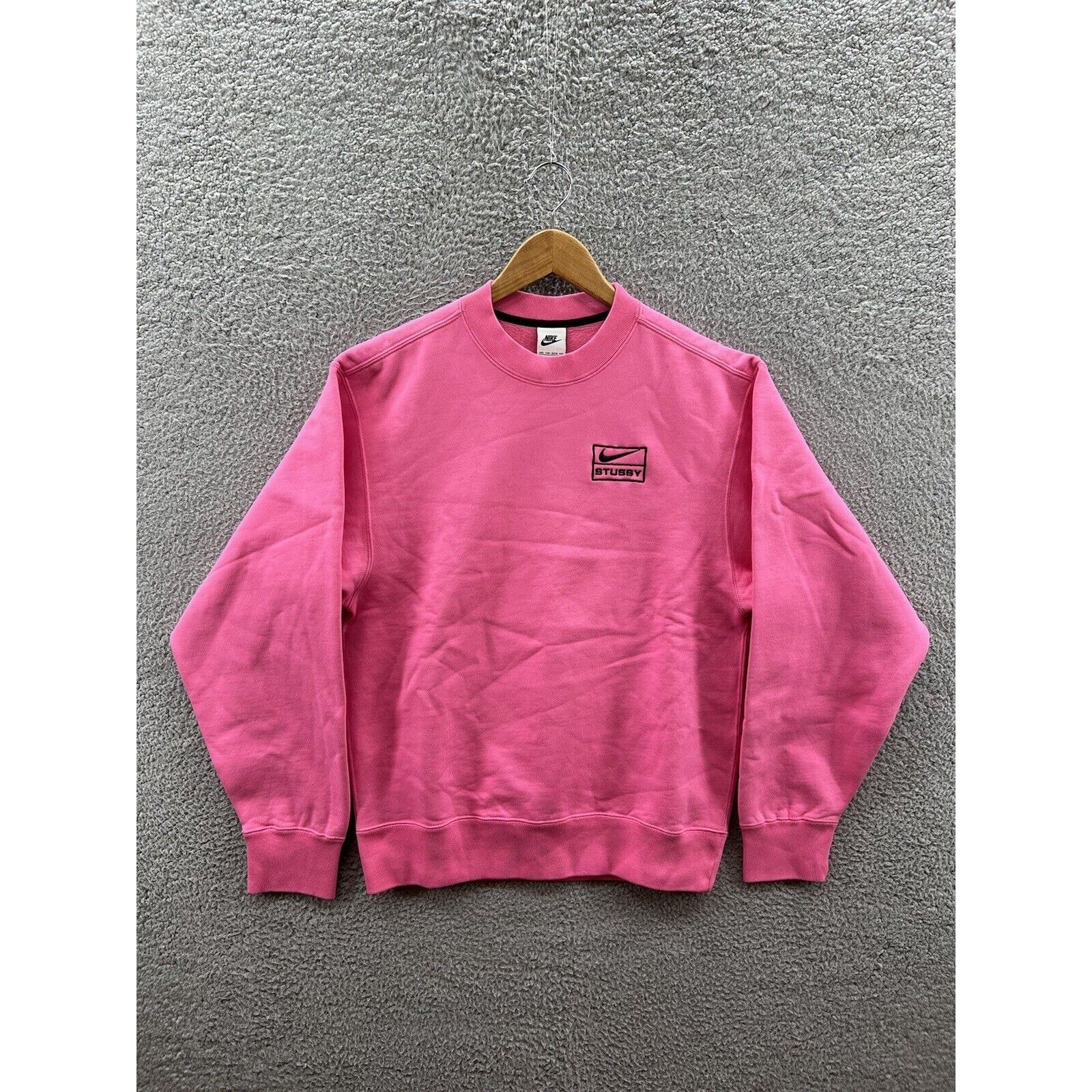 Stussy Nike Stussy NRG Washed Fleece Crew 'Lotus Pink' DO5310-670 | Grailed