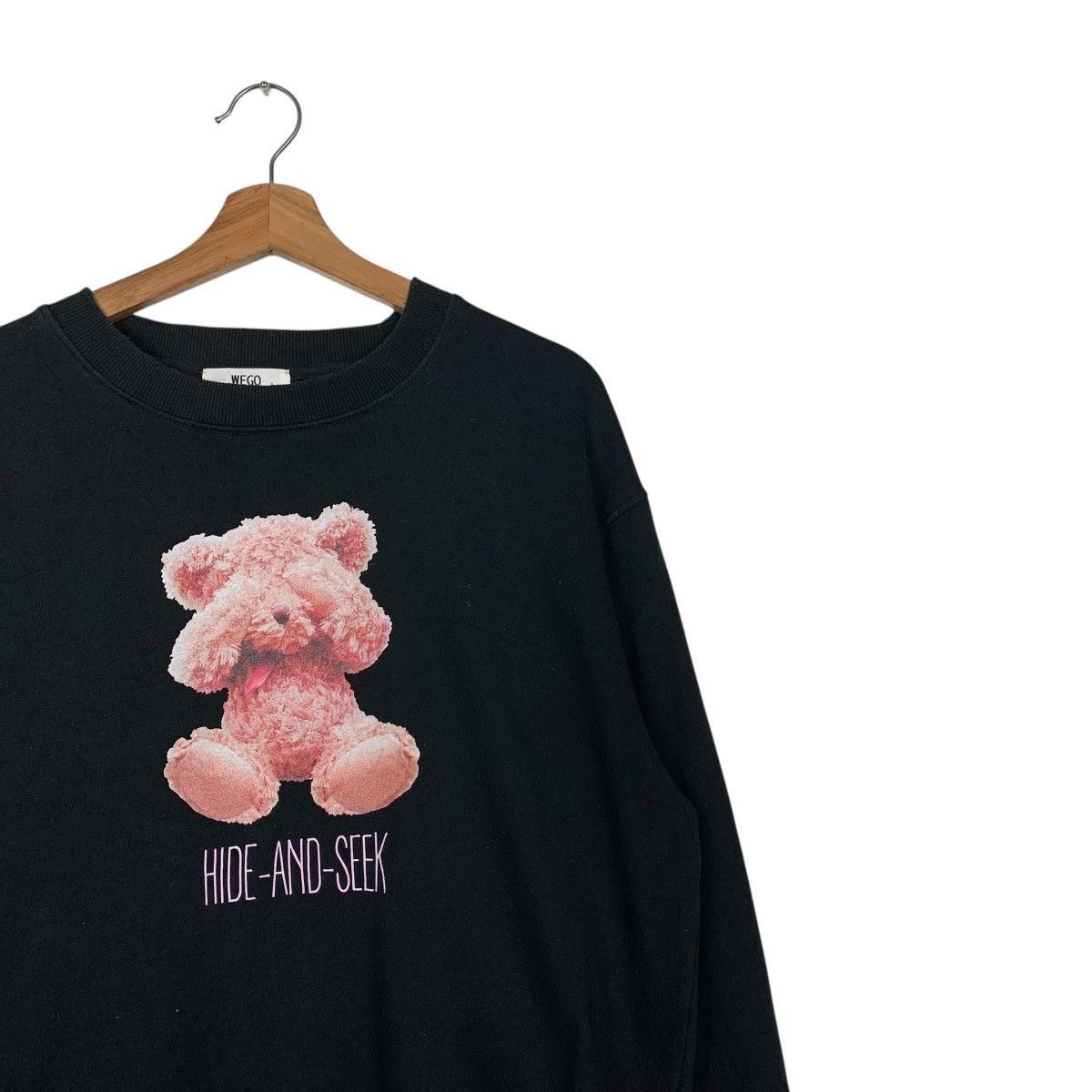 Japanese Brand WEGO X Hide and Seek Teddy Bear Graphic Sweatshirt #1741-C77 Size US L / EU 52-54 / 3 - 5 Thumbnail