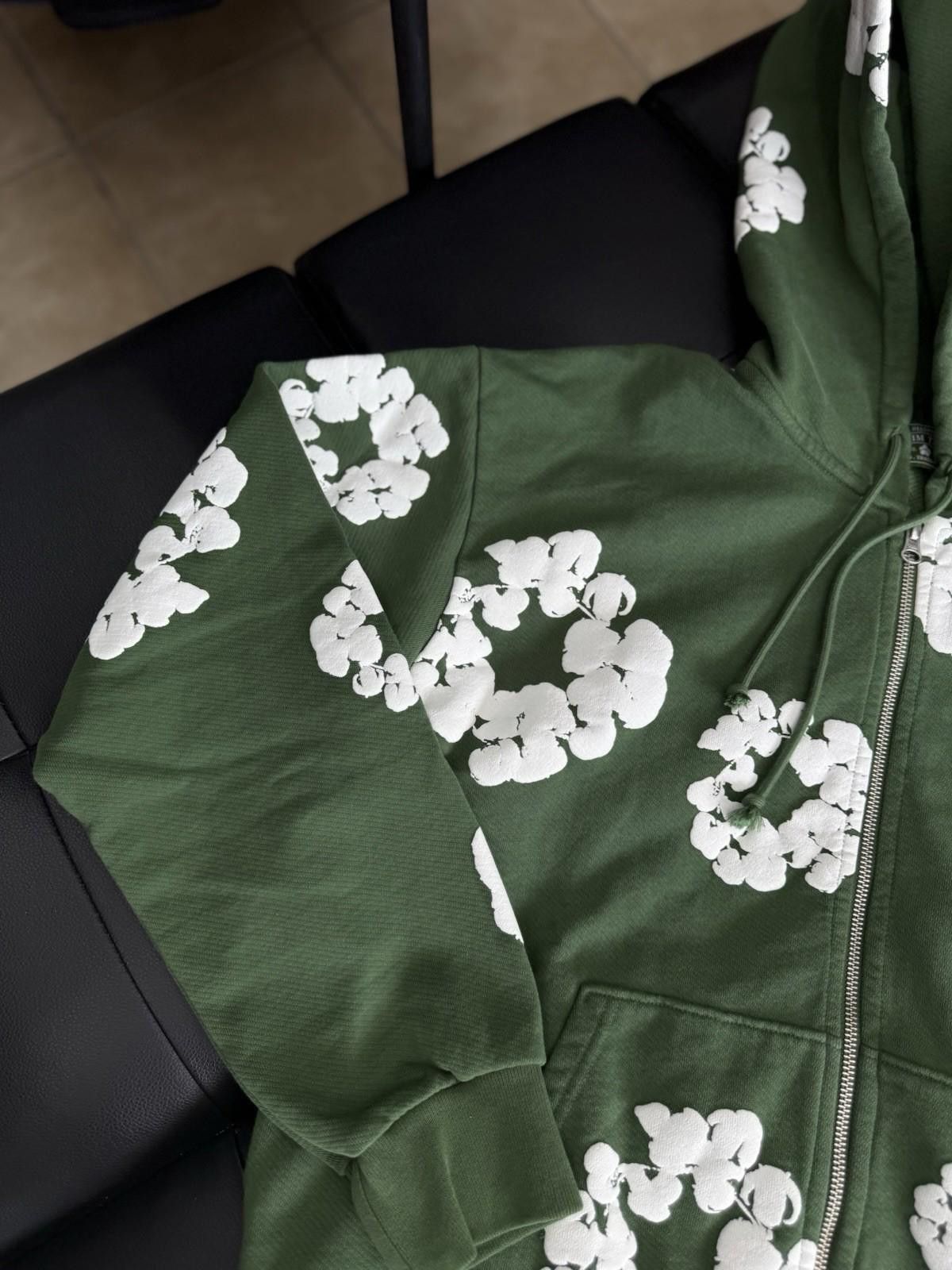DENIM TEARS Size S - Denim Tears Cotton Wreath Green Zip Up Hoodie 2025 Size US S / EU 44-46 / 1 - 5 Thumbnail