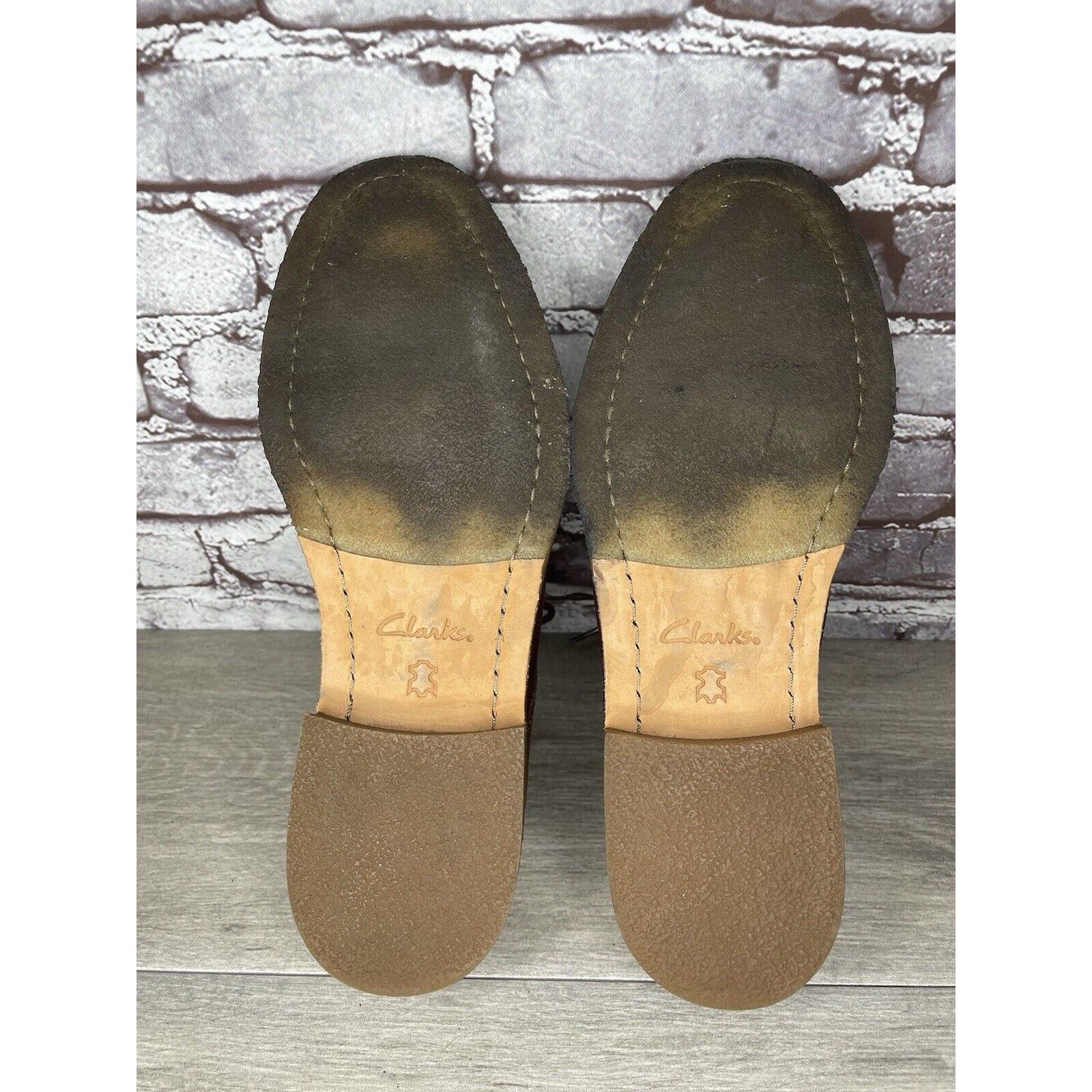 Clarks Clarks Brown Leather Oxfords Lace Up Gum Soles Shoes Men Sz Size US 9.5 / EU 42-43 - 13 Thumbnail