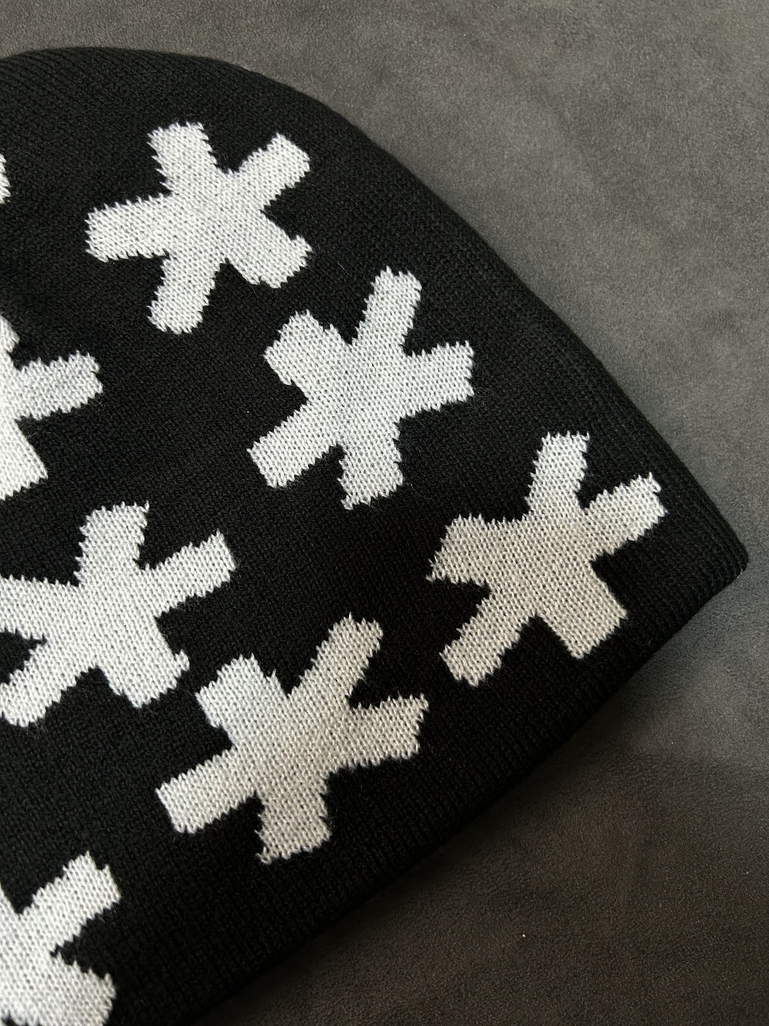 Ken Carson Ken Carson Type* No Cuff Knit Reversible Black Beanie Hats Size ONE SIZE - 3 Thumbnail