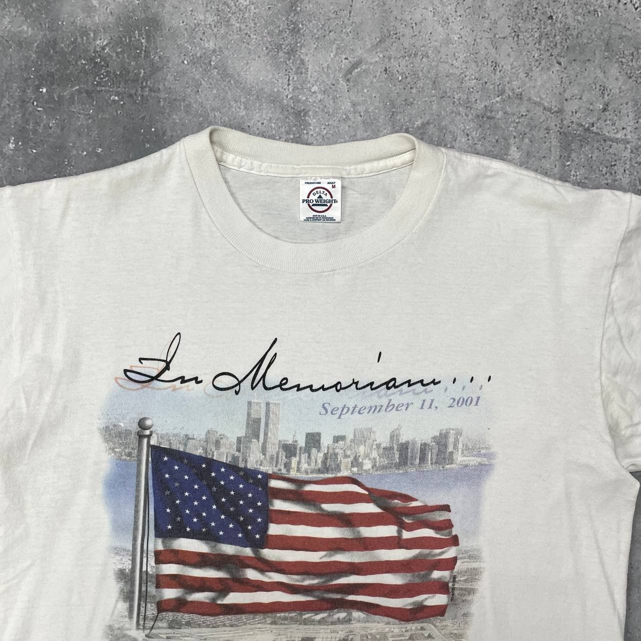 Vintage Vintage Memorial September 11th 2001 Twin Towers USA T Shirt Size US M / EU 48-50 / 2 - 2 Thumbnail