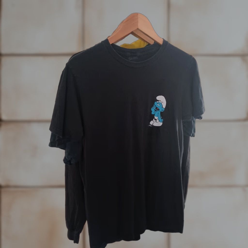 Vintage VINTAGE The Smurfs T-Shirt Men M Black Sleepy Pale Distressed 80s Cartoon Mushroom Toadstool Smurfs Shirt Mens Size US M / EU 48-50 / 2 - 1 Thumbnail