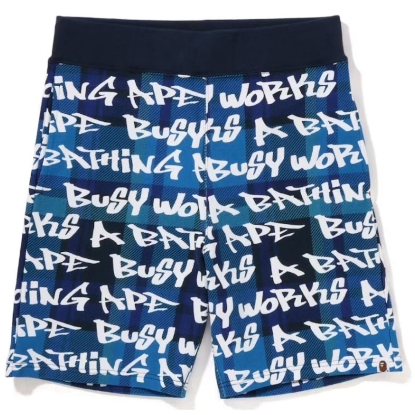 Bape BAPE GRAFFITI CHECK SWEAT SHORTS Size US 32 / EU 48 - 2 Thumbnail