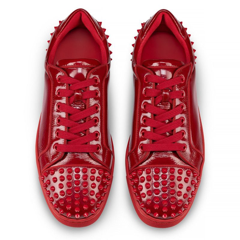 Christian Louboutin oc11z0426 Seavaste 2 Orlato Flat Patent Sneakers in Red Size US 7 / EU 40 - 4 Thumbnail