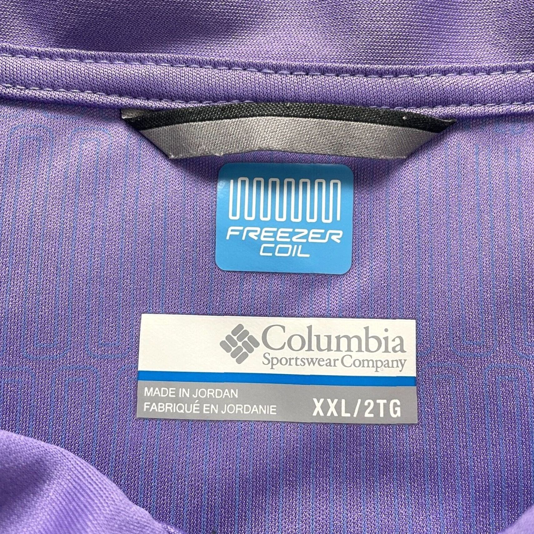 Vintage Columbia Polo Shirt Adult XXL Purple Black Short Sleeve Active Golf Mens Size US XXL / EU 58 / 5 - 3 Thumbnail