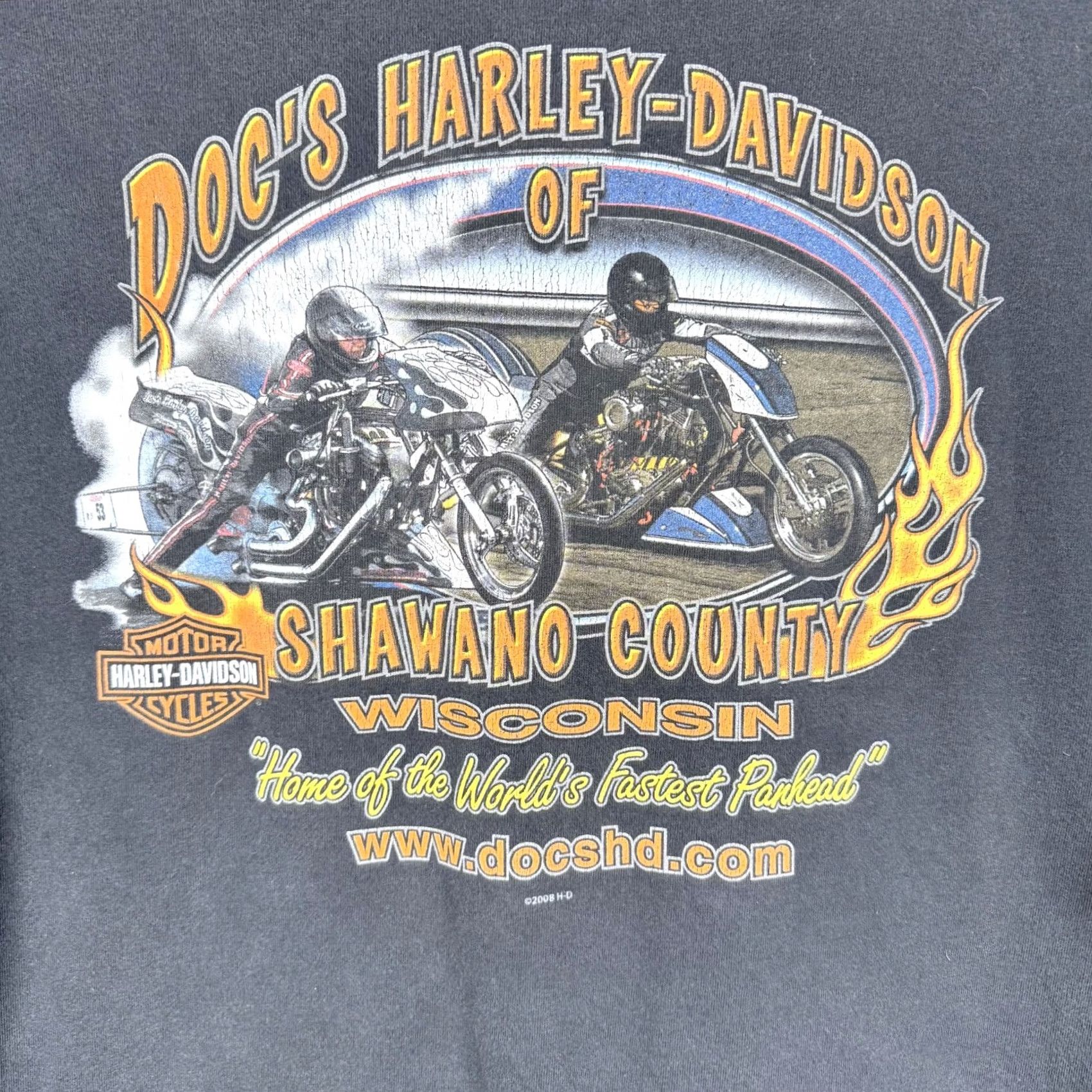 Harley Davidson Vintage Harley-Davidson T-Shirt Black Short Sleeve Men 2XL Logo Wisconsin Motorcycle Conference Size US XXL / EU 58 / 5 - 6 Thumbnail