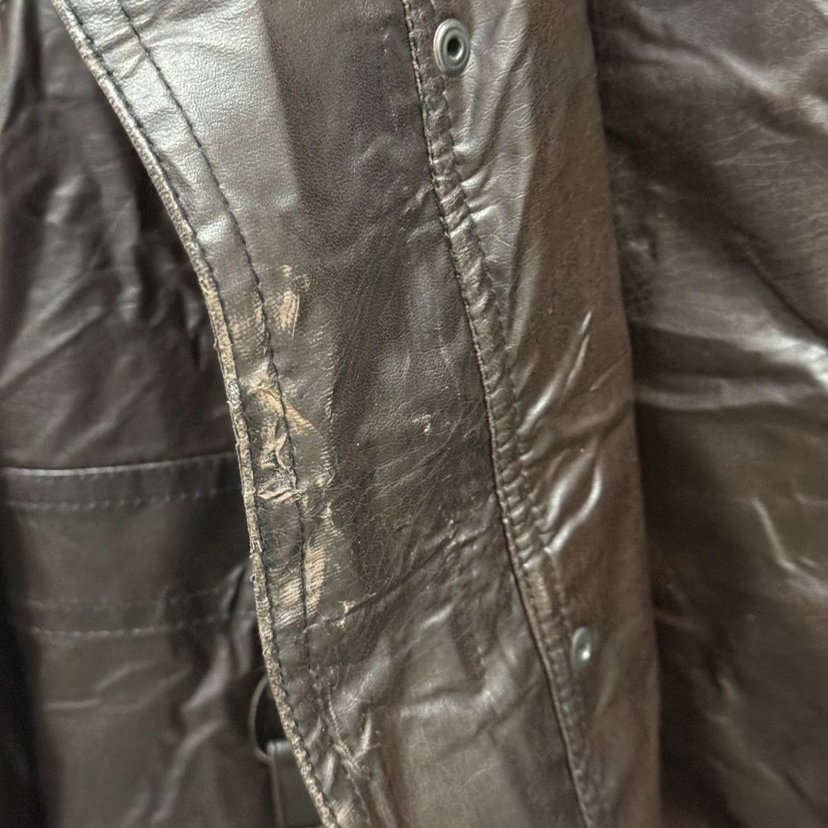 In The Attic In The Attic Leather Double Zip Hooded Jacket Size US L / EU 52-54 / 3 - 11 Thumbnail