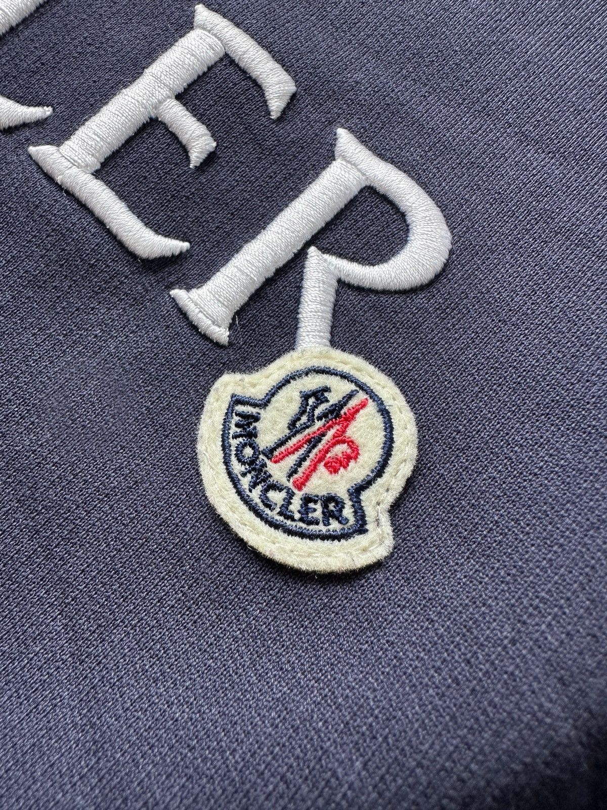 Moncler MONCLER Women’s Big Logo Navy Cotton Hoodie Sweatshirt Sz XS Size XS / US 0-2 / IT 36-38 - 6 Thumbnail