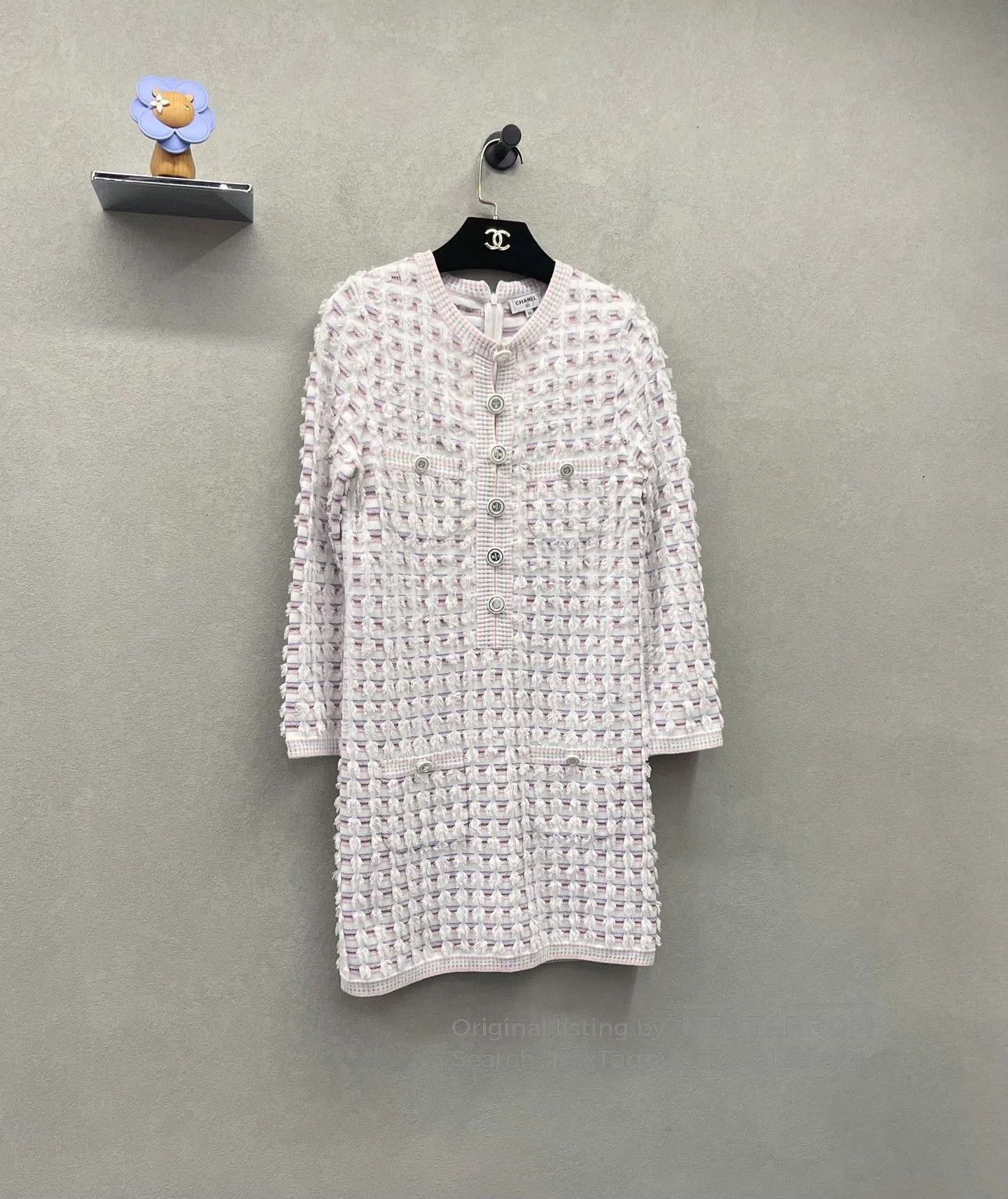 Chanel Chanel Pink White Slim Dress. Size XXS / US 00 / IT 34 - 3 Thumbnail