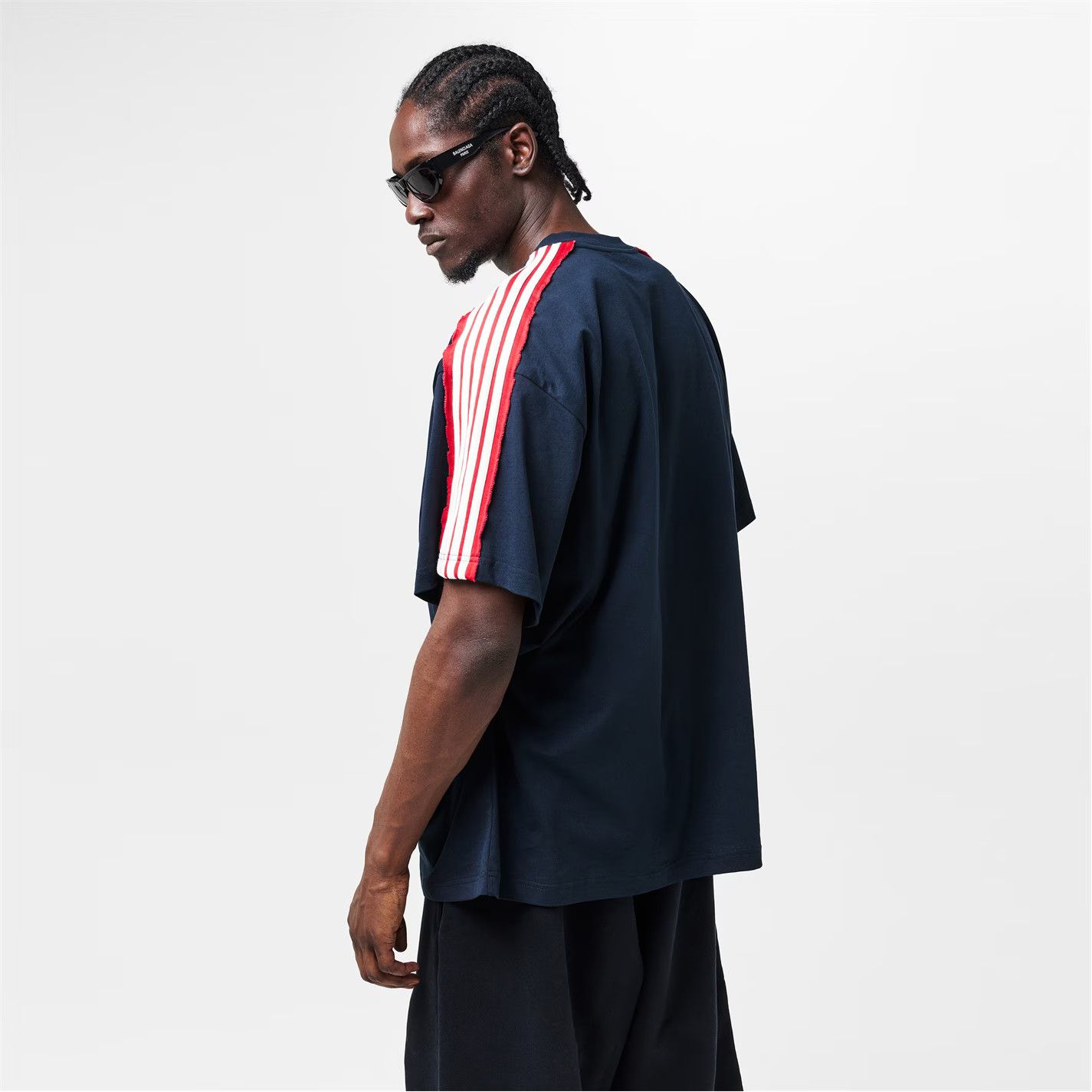 Balenciaga o1g2r1mq0226 Oversized T-Shirt In Multicolor Size US L / EU 52-54 / 3 - 3 Thumbnail