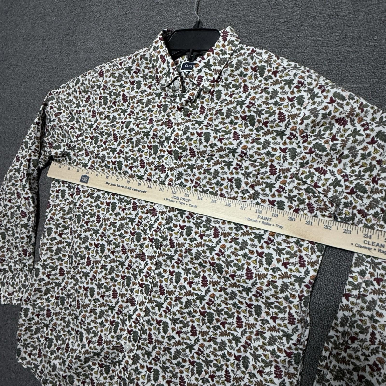Club Room Club Room Womens M Autumn Print Cotton Button Up Cottagecore Size L / US 10 / IT 46 - 7 Thumbnail
