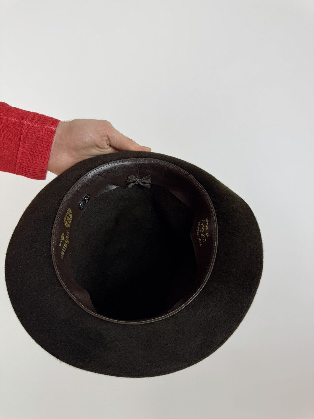 Designer × Vintage Mens brimmed hat WEGENER Velour Vintage Handmade Size 54-55 Size ONE SIZE - 5 Thumbnail
