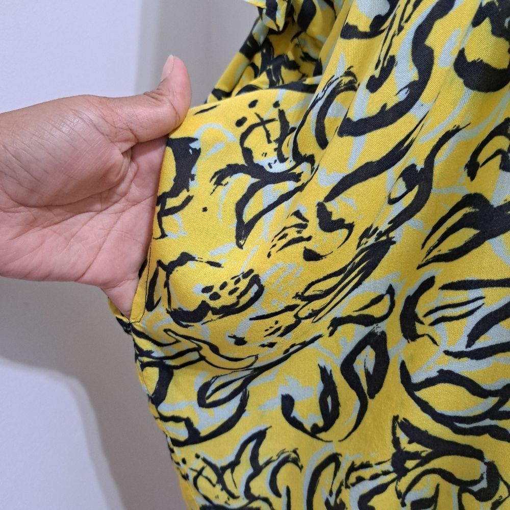 Onia Diane Von Furstenberg x Onia Hanna Floral Kaftan Oversized XS/Small Yellow Size S / US 4 / IT 40 - 12 Thumbnail