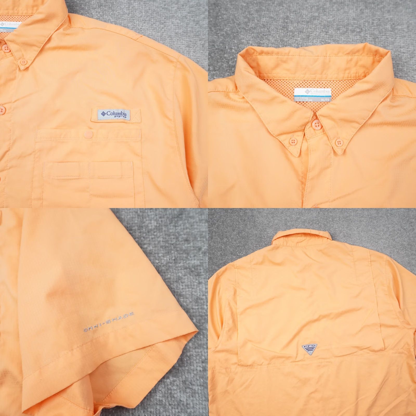 Vintage Columbia PFG Mens XL Orange Short Sleeve Collared Shirt Size US XL / EU 56 / 4 - 8 Thumbnail