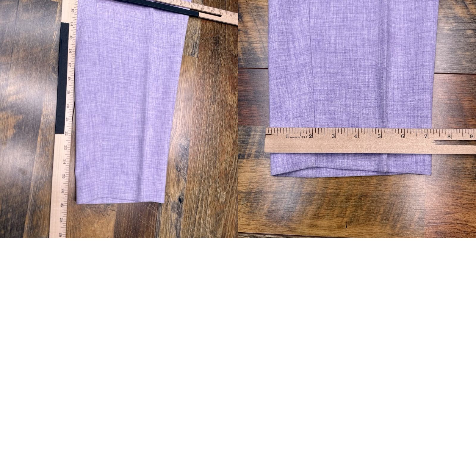 Ann Taylor VINTAGE not applicable; Actually: Ann Taylor High Rise Ankle Pants Womens 12 Violet Stretch New Size 34" / US 12 / IT 48 - 9 Thumbnail