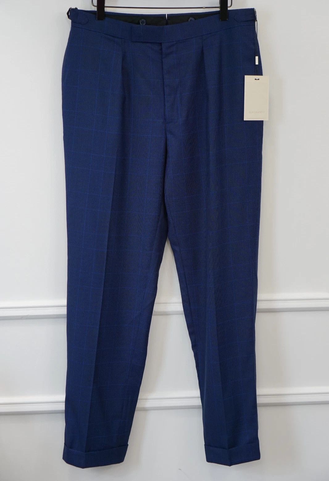 Suitsupply Men Suitsupply Trousers Navy Blue Brescia Regulators US40L Size 40L - 1 Thumbnail