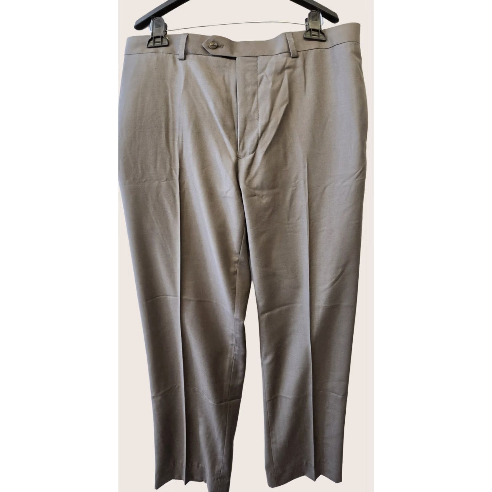 Pronto Uomo Pronto Uomo Dress Pants Mens 36x30 Gray Flat Front Classic Fit Polyester Rayon Pants Mens Regular 36 Gray Front Flat Classic Dress Pants Mens Size US 36 / EU 52 - 1 Thumbnail