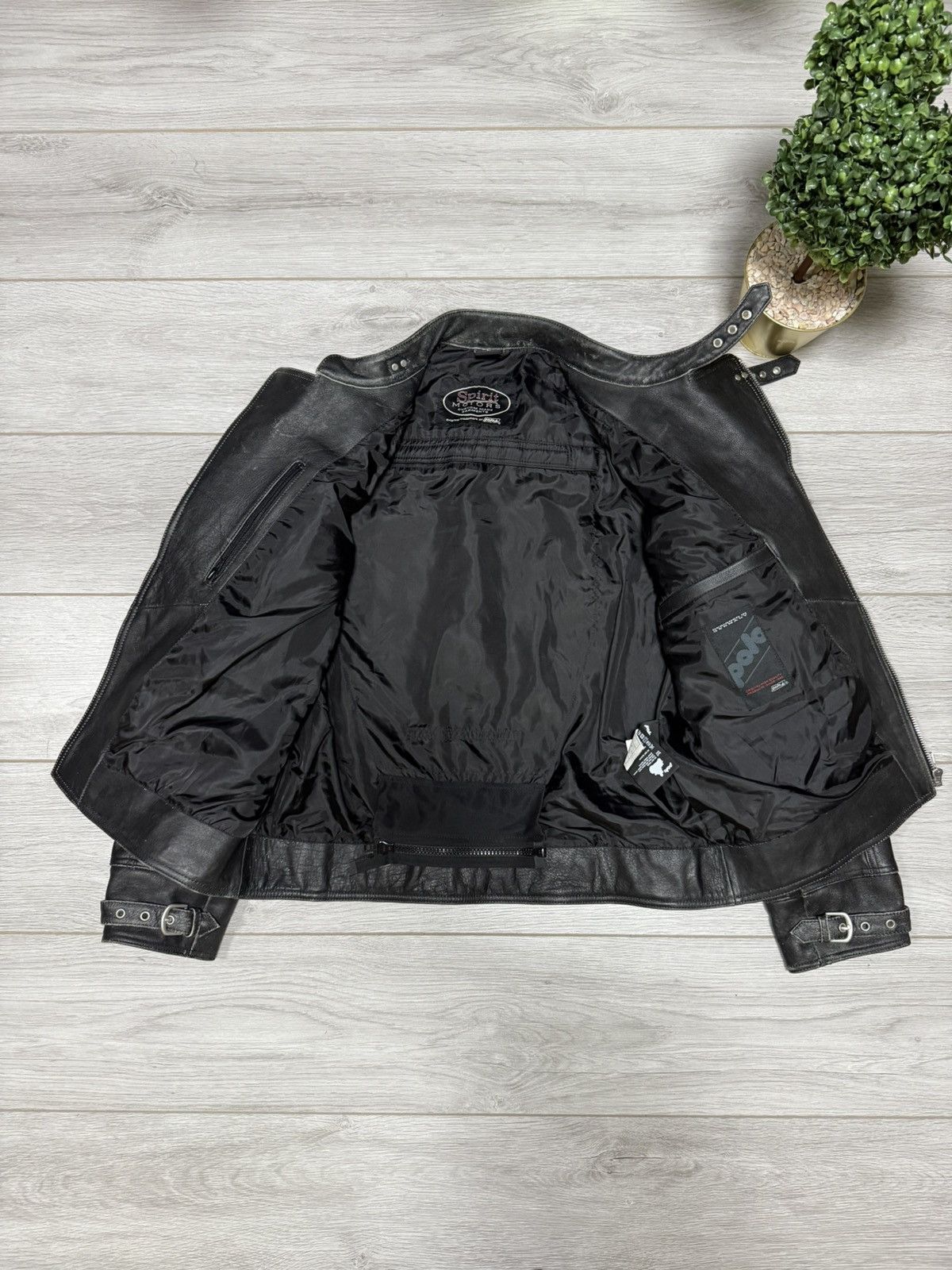 Vintage Polo x Spirit Motors🐉 dragon big logo leather jacket moto Size US L / EU 52-54 / 3 - 14 Thumbnail