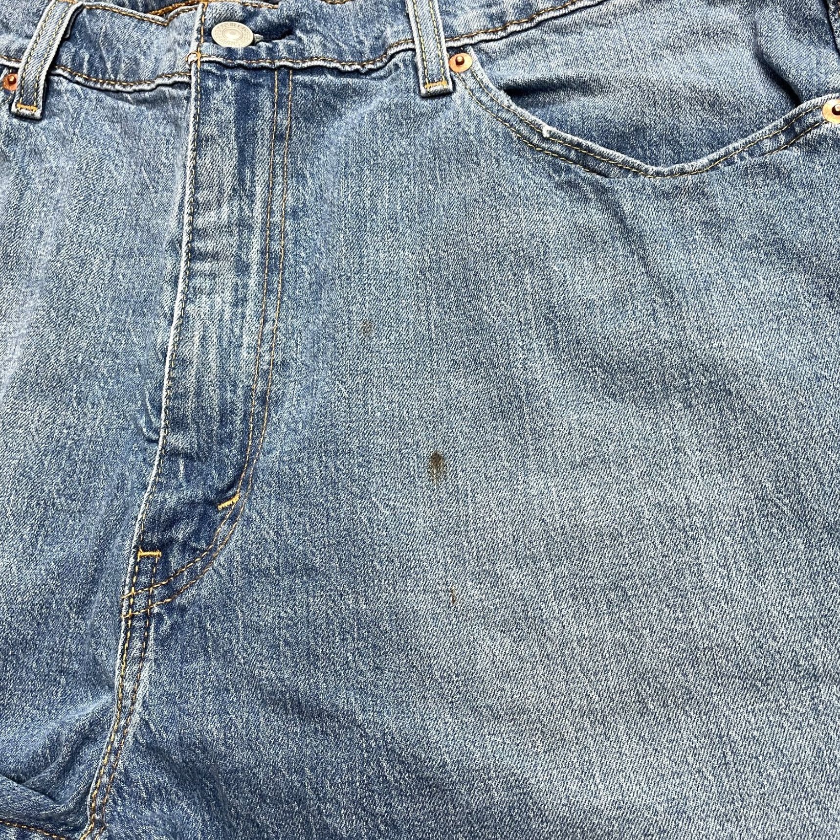 Levi's Levi's 505 Jeans Mens 40x32 Blue Denim Medium Wash Mid Rise Classic Straight Fit Shirt? Size US 40 / EU 56 - 5 Thumbnail