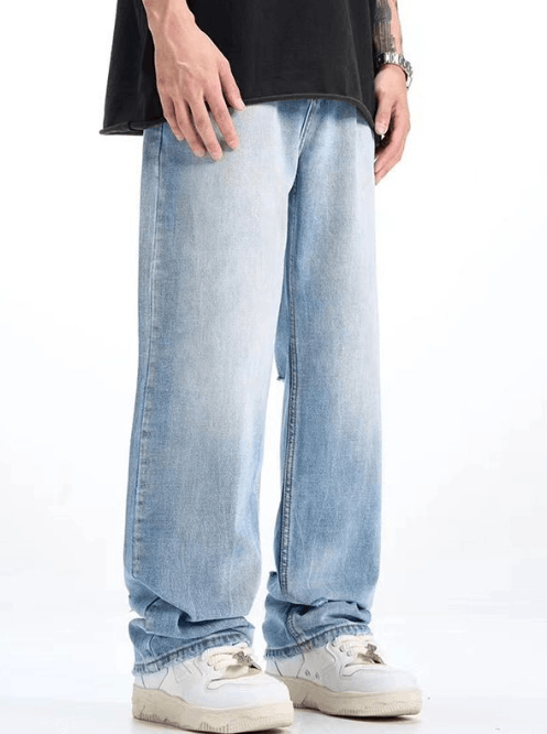 Japanese Brand × Jean Japanese retro simple washed light color ripped jeans Size US 32 / EU 48 - 4 Thumbnail