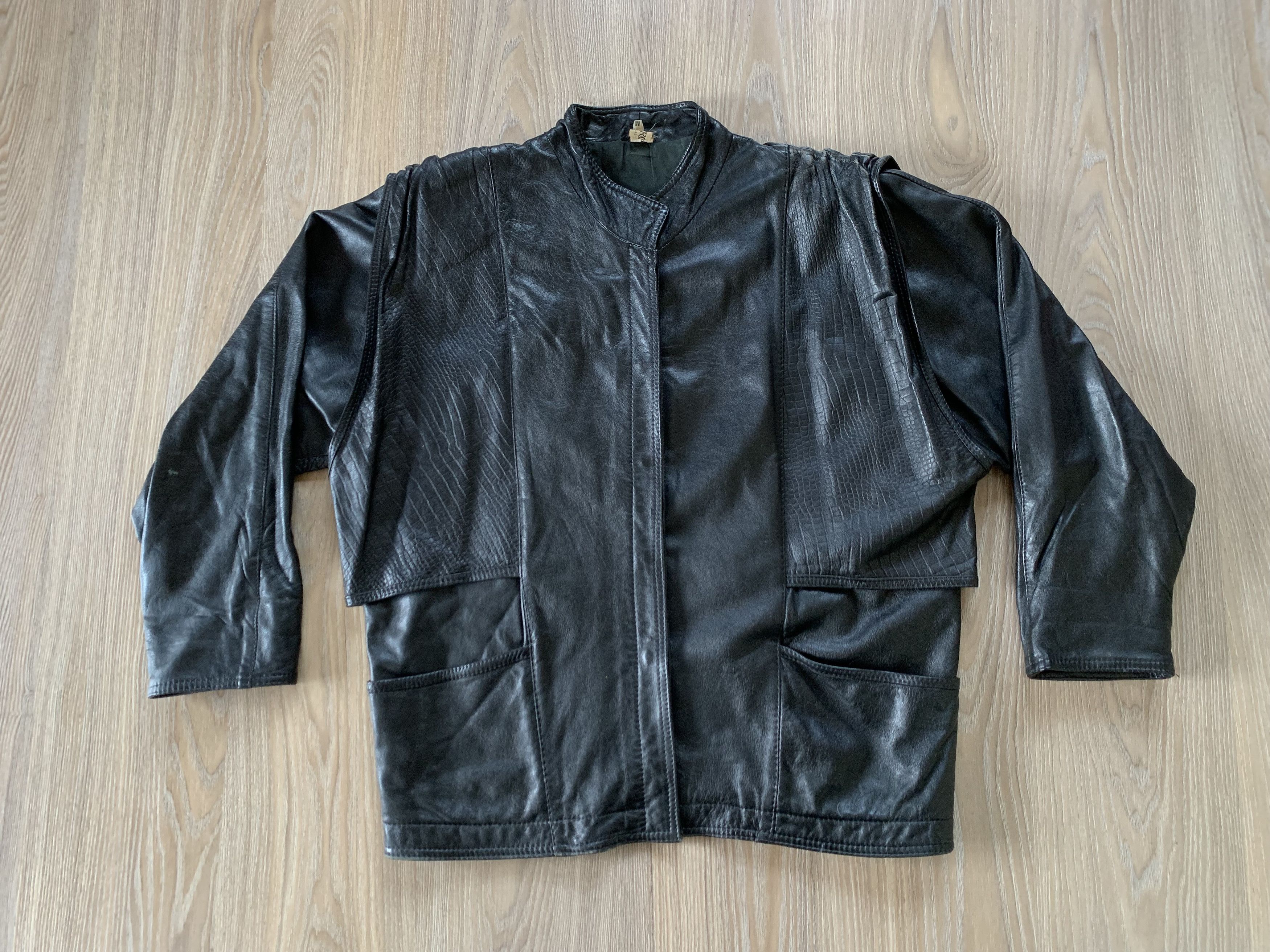 Vintage Vintage Black Leather Multi Pocket Jacket Size US M / EU 48-50 / 2 - 2 Thumbnail