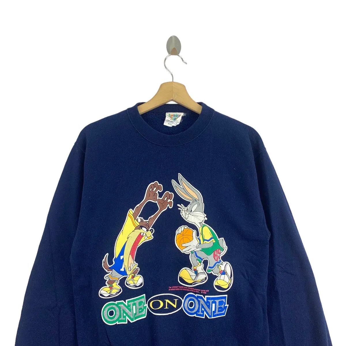 Warner Bros Vintage 1993 SPACE JAM LOONEY TUNES Basketball Sweatshirt Size S / US 4 / IT 40 - 2 Thumbnail