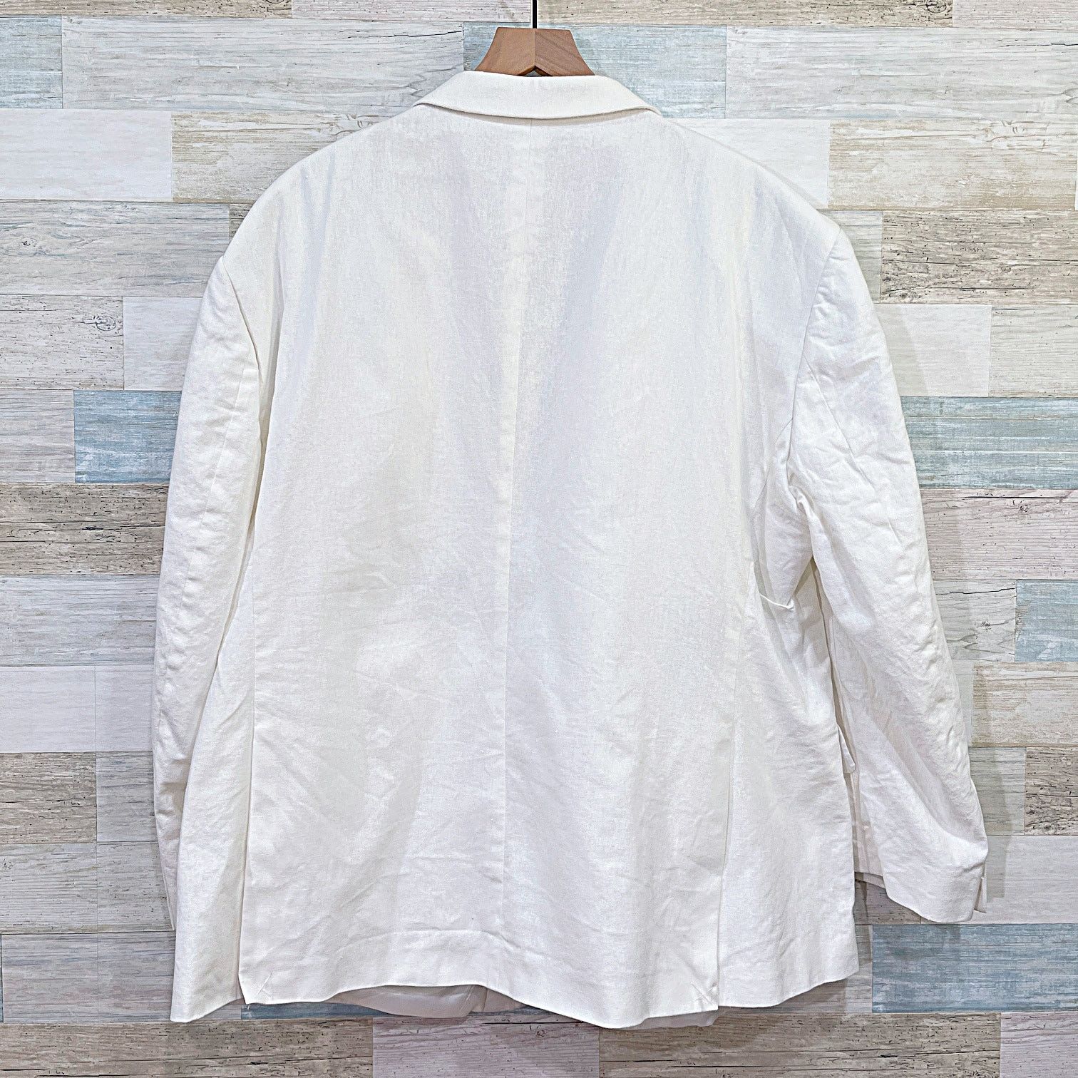 Stafford Stafford Travel Linen Cotton Summer Coat White Big & Tall 54 Size 54R - 6 Thumbnail