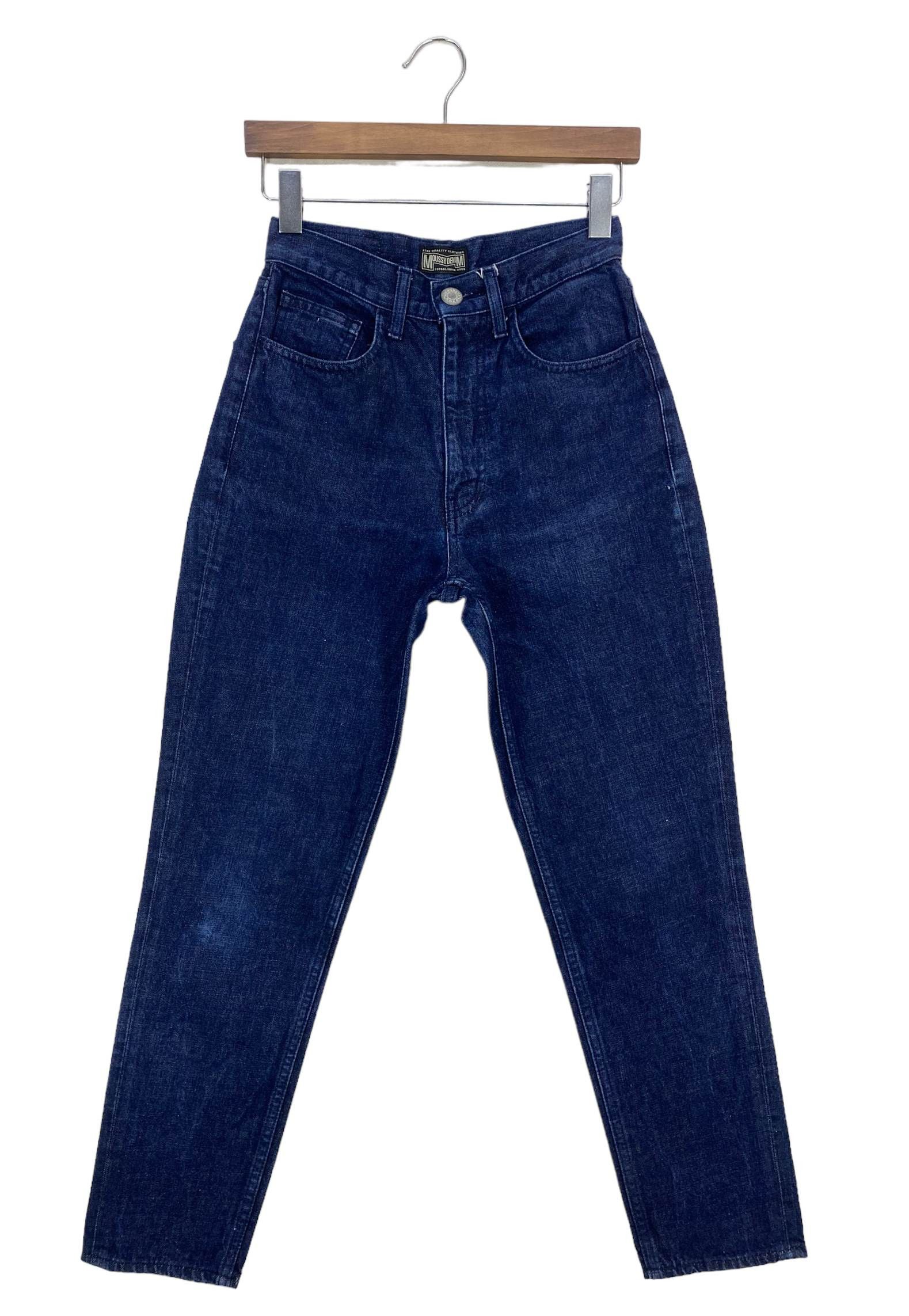 MOUSSY Vintage Moussy Cropped Skinny Jeans - Workwear Denim Pants Size 25" / US 0 / IT 36 - 2 Thumbnail