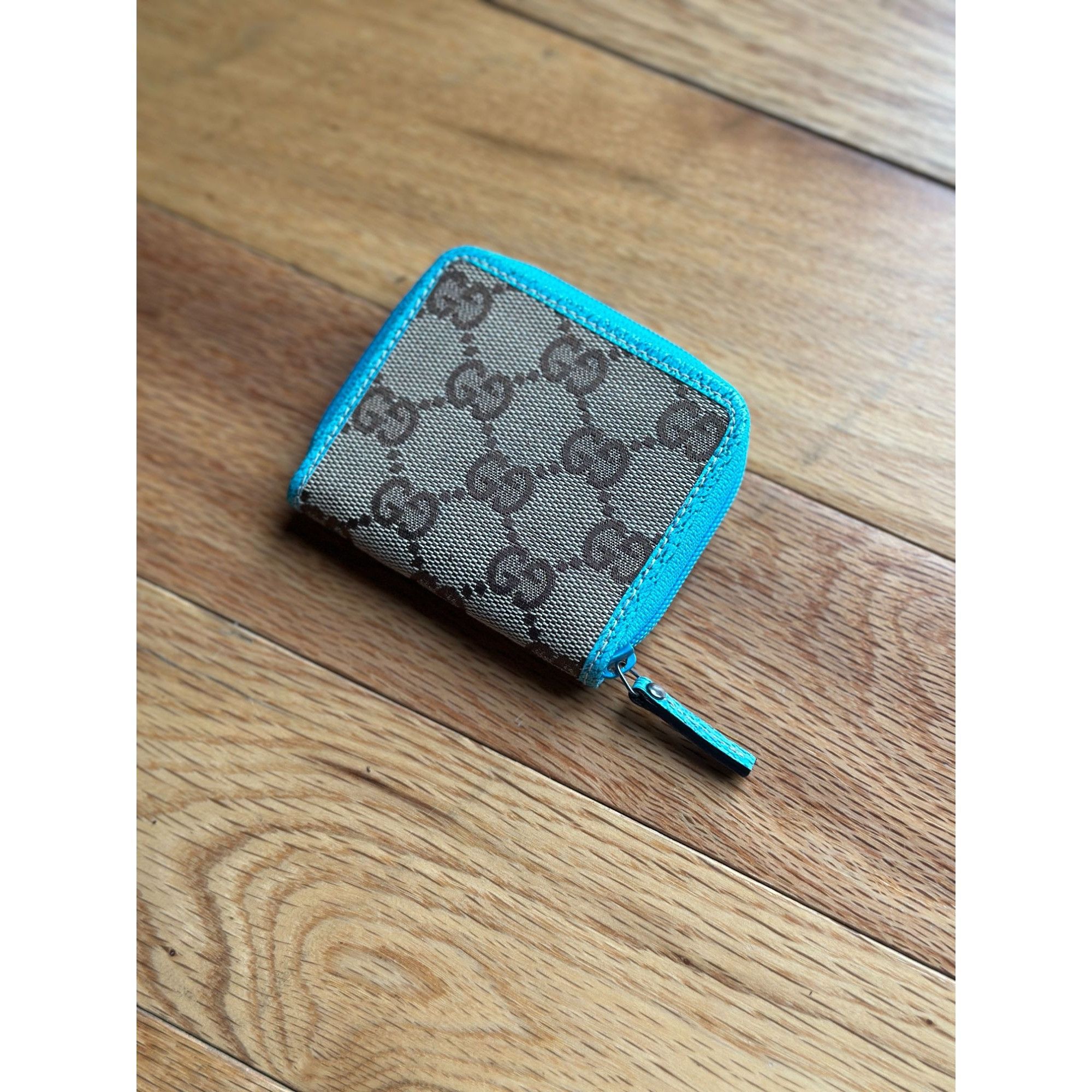 Gucci GUCCI ROUND ZIPPER GG CANVAS LEATHER BI-FOLD COMPACT WALLET Size ONE SIZE - 3 Thumbnail