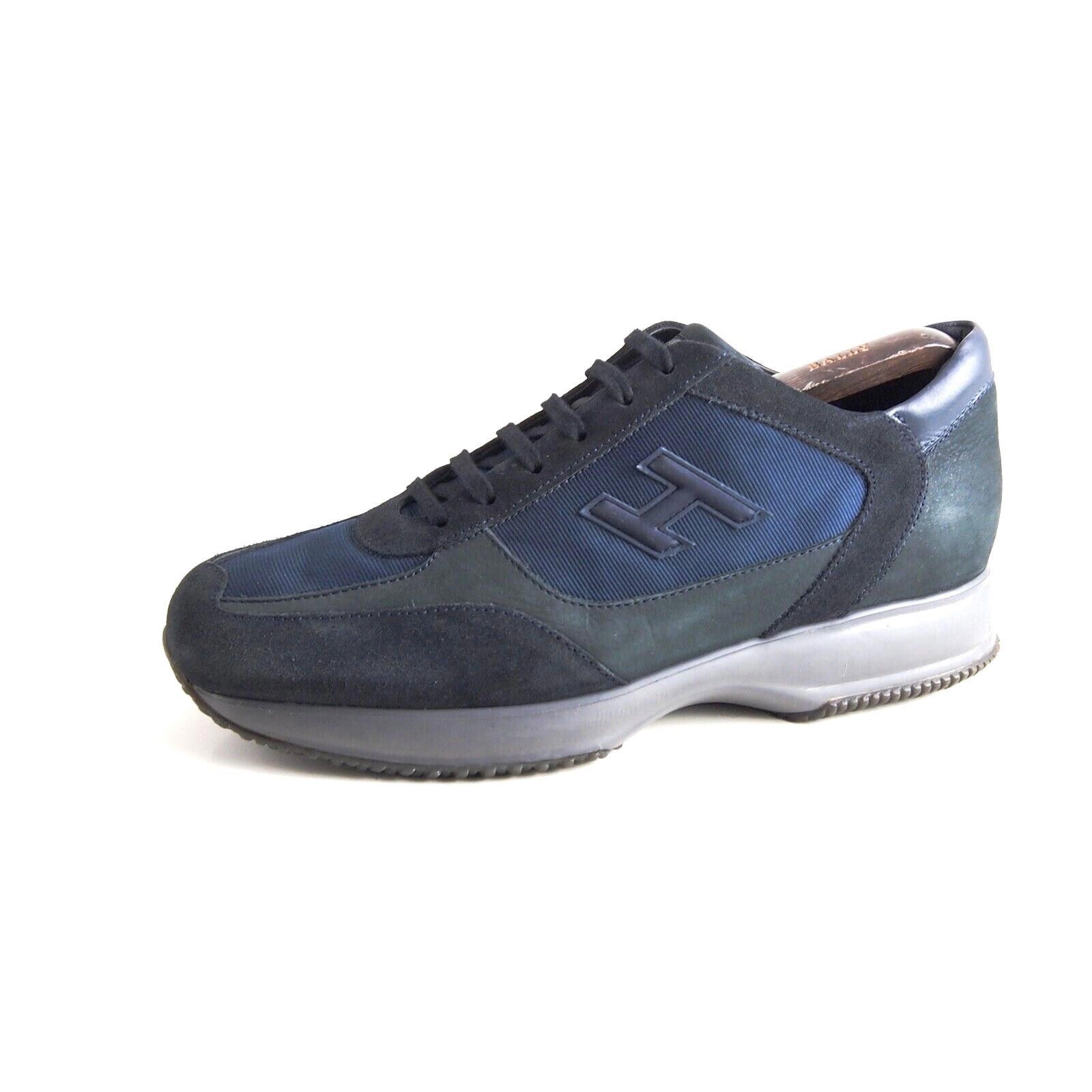 Hogan Hogan Sneakers Black Blue Leather Suede Mens US 12 EU 45 Size US 12 / EU 45 - 1 Thumbnail