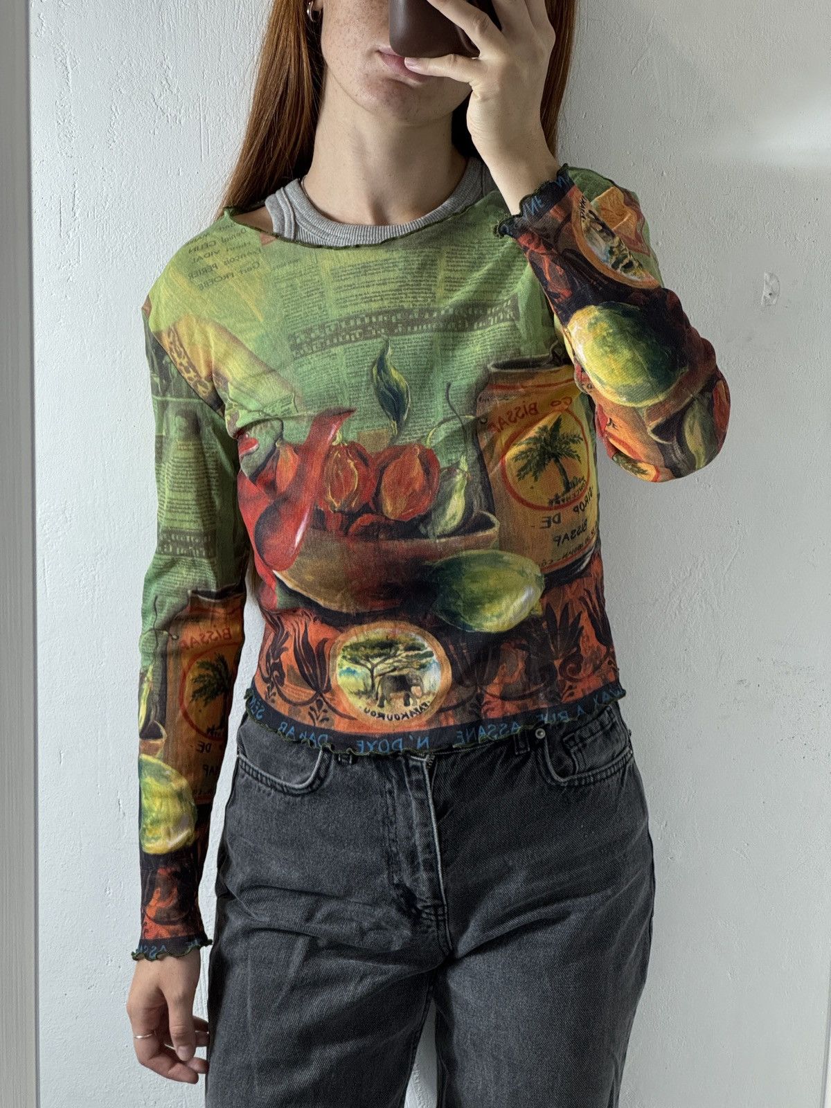 VINTAGE JEAN PAUL GAULTIER STYLE PRINTED LONG SLEEVE