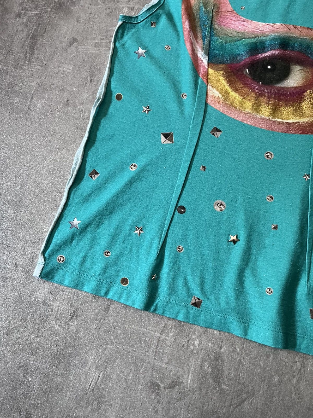 Acne Studios Acne Studios tank top eye turquoise cotton Size US M / EU 48-50 / 2 - 4 Thumbnail