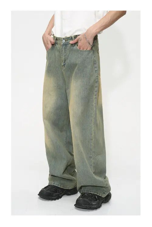 Other Loose Vintage Washed Gradient Distressed Jeans Size US 34 / EU 50 - 4 Thumbnail