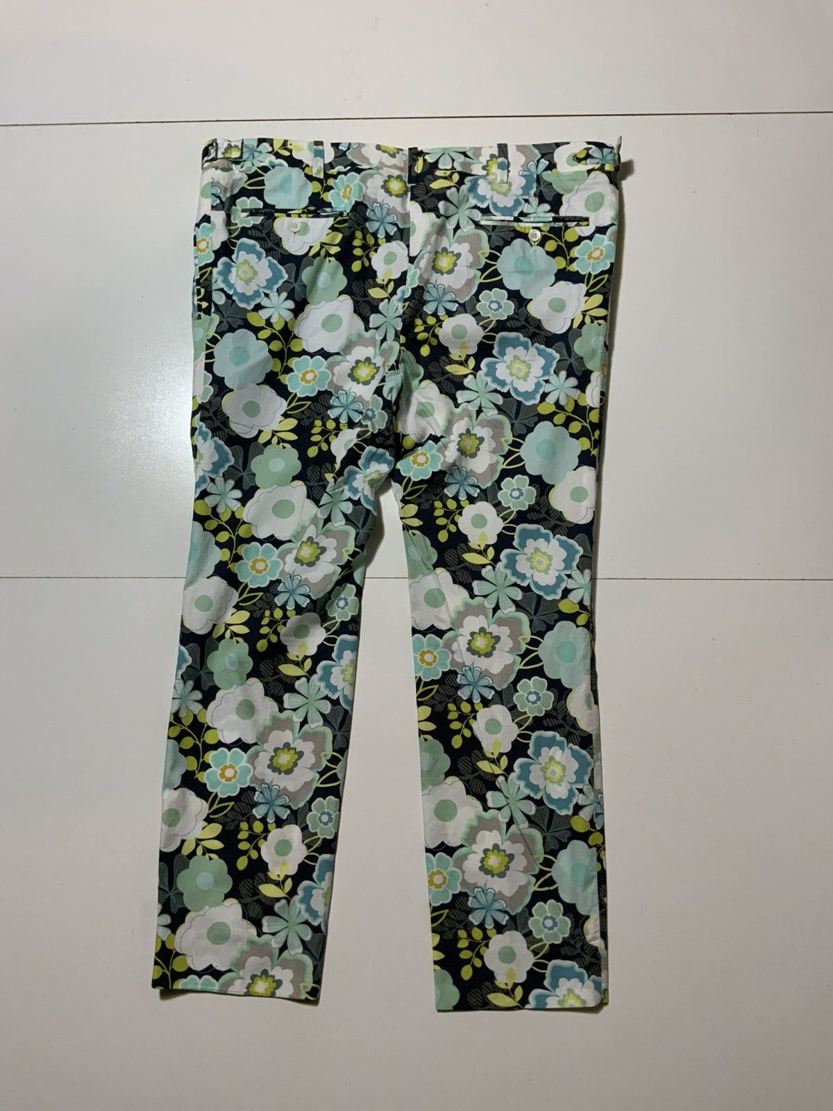 David August David August Custom Fit Tailored Floral Dress Pants Size US 42 / EU 58 - 3 Thumbnail