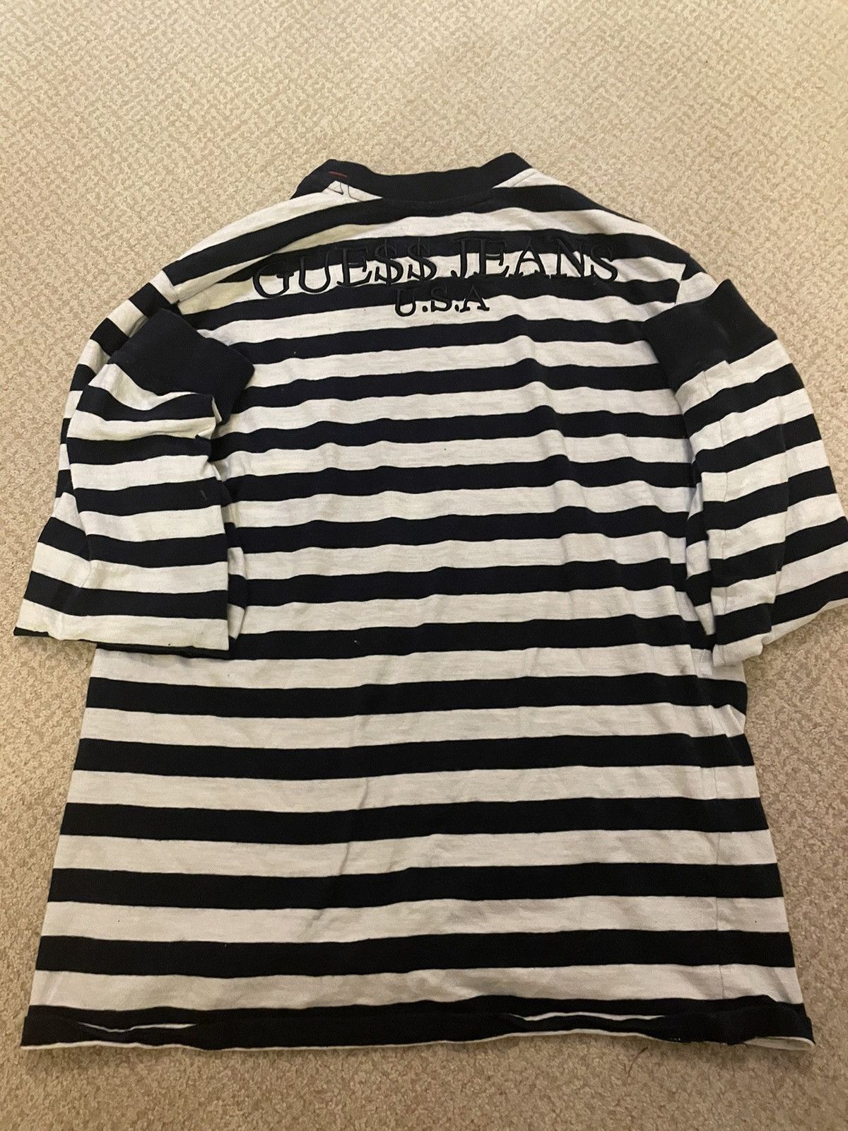 Guess x ASAP A$AP Rocky Striped Long Sleeve Tee Navy Multi