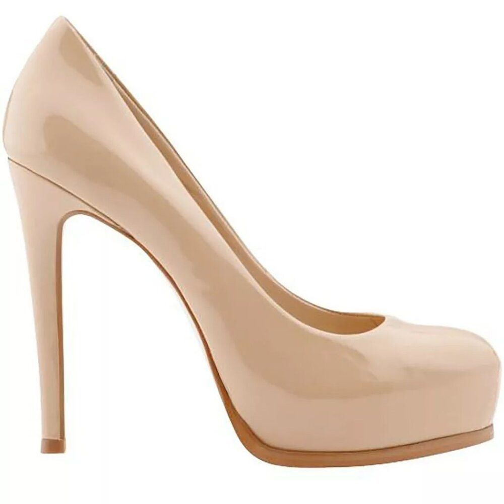 Other New Kelsi Dagger Laurie Sand Beige Patent Leather High Heel Size US 8 / IT 38 - 1 Thumbnail