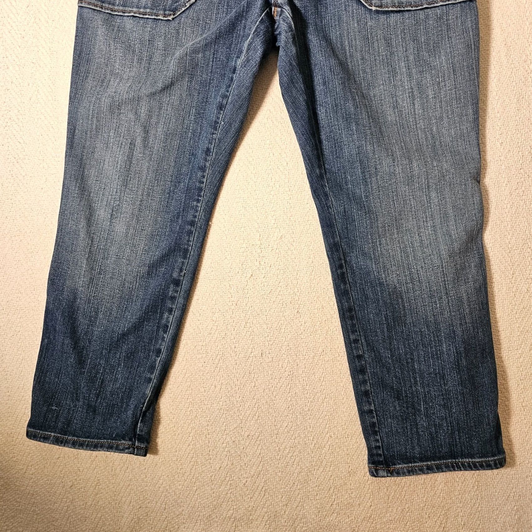 Loft LOFT Ann Taylor Women's Cropped Denim Jeans Blue 8P Relaxed Mid Rise Inseam 22in Size 8P Jeans Size 30" / US 8 / IT 44 - 2 Thumbnail