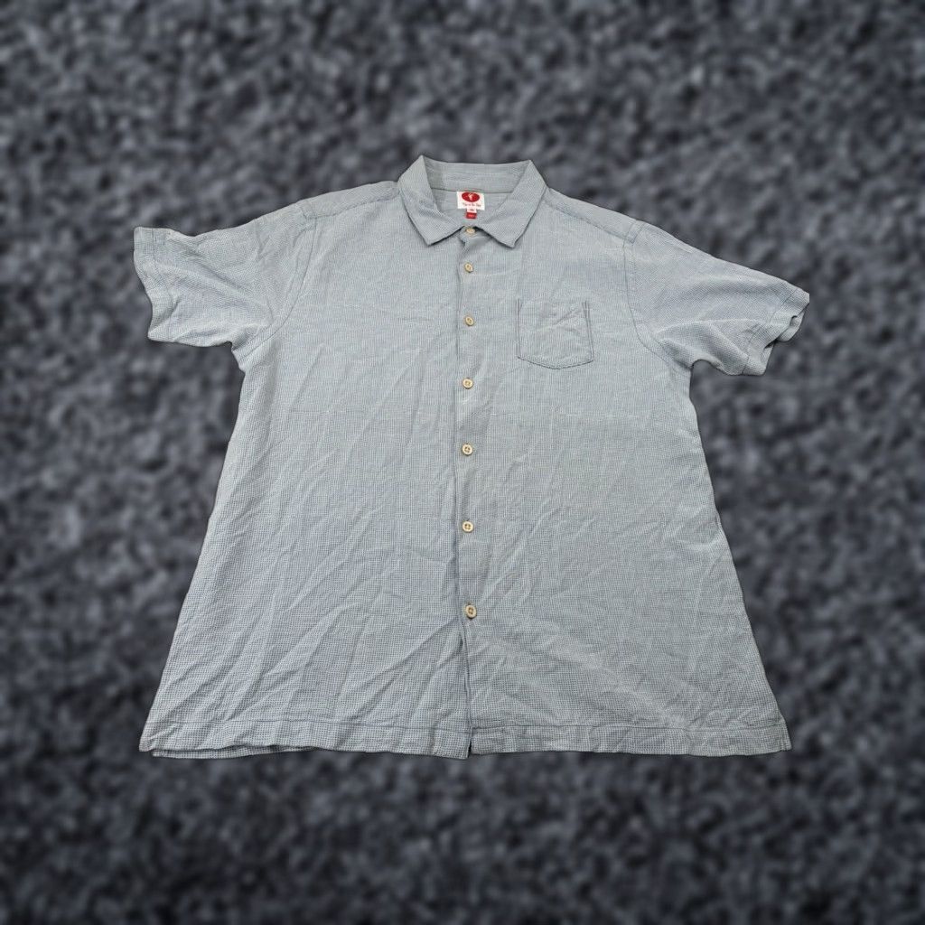 Vintage Toes on the Nose Button-Up Shirt Men's XXL Blue Short Sleeve Casual Travel Button Front Pocket Beach Tropical 2XL White, Tan? Size US XXL / EU 58 / 5 - 1 Thumbnail