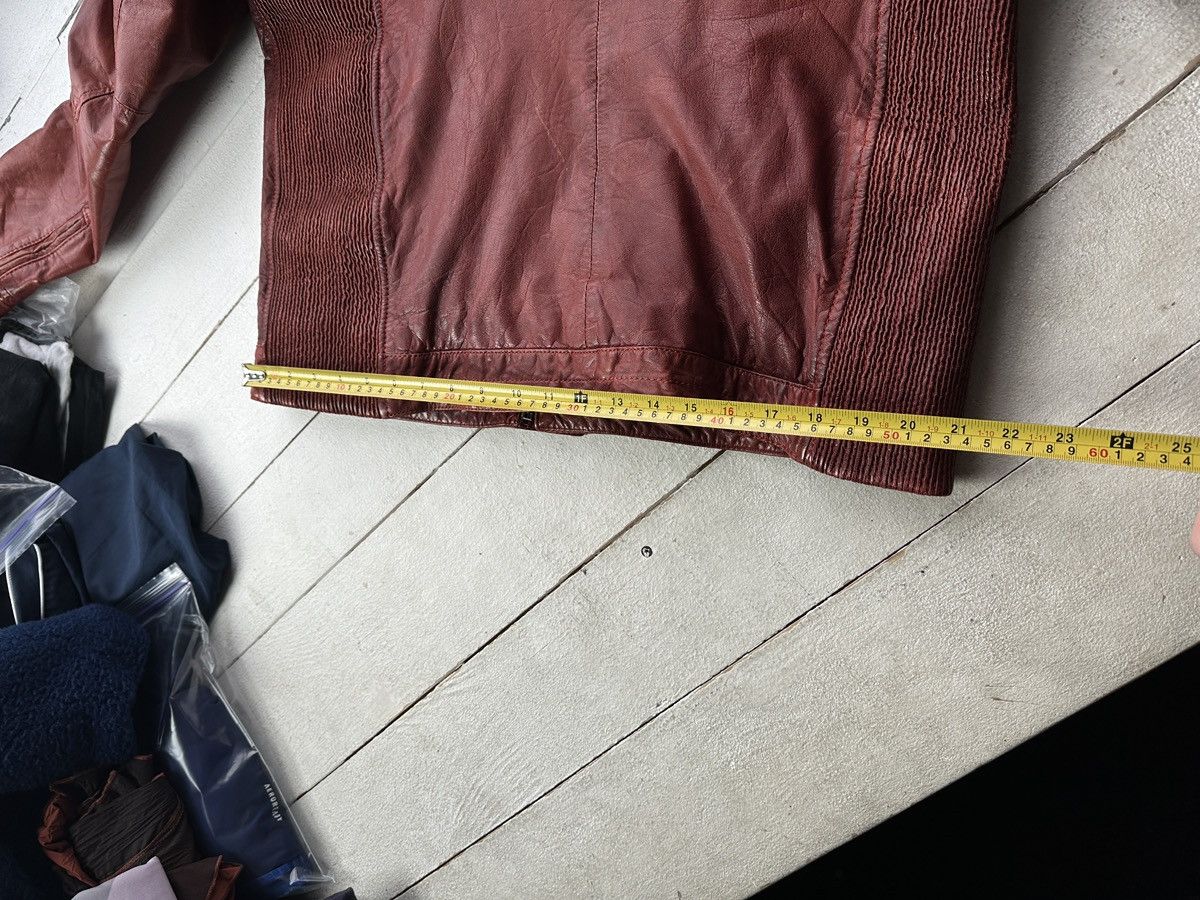 Gypsy 🚨VNTG LEATHER JACKET AVANT GARDE ASYMMETRICAL BROWN MOTO Size US XL / EU 56 / 4 - 19 Thumbnail