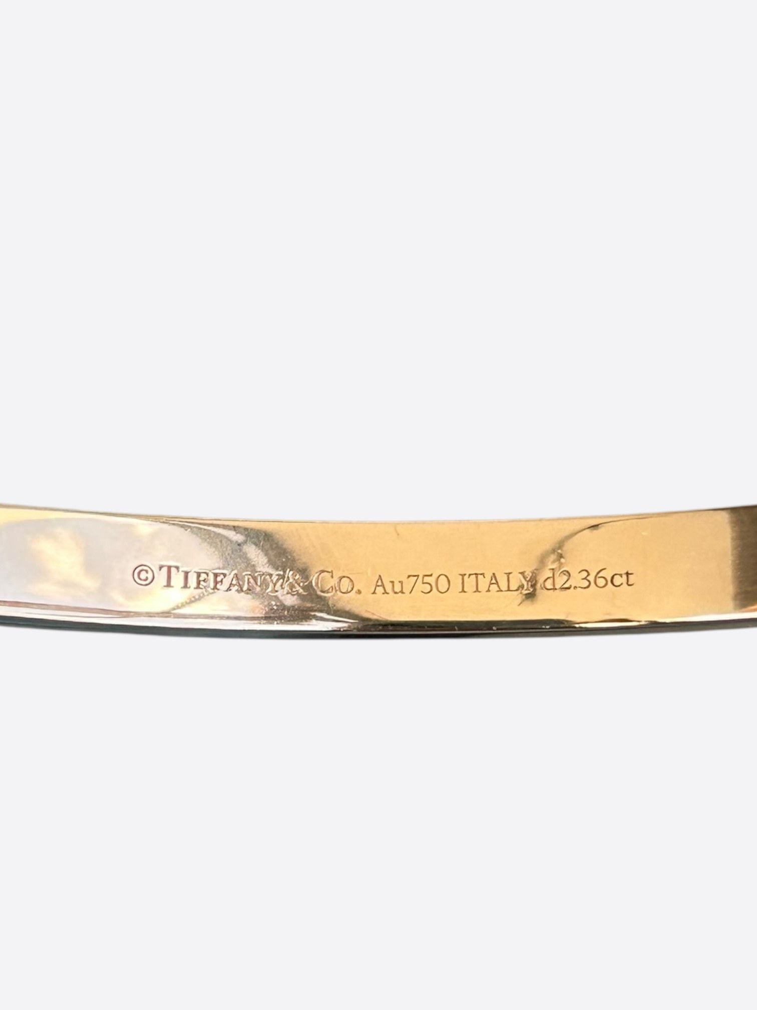 Tiffany & Co. 18K Rose Gold Diamond T1 Wide Hinged Bangle Bracelet Size ONE SIZE - 8 Thumbnail